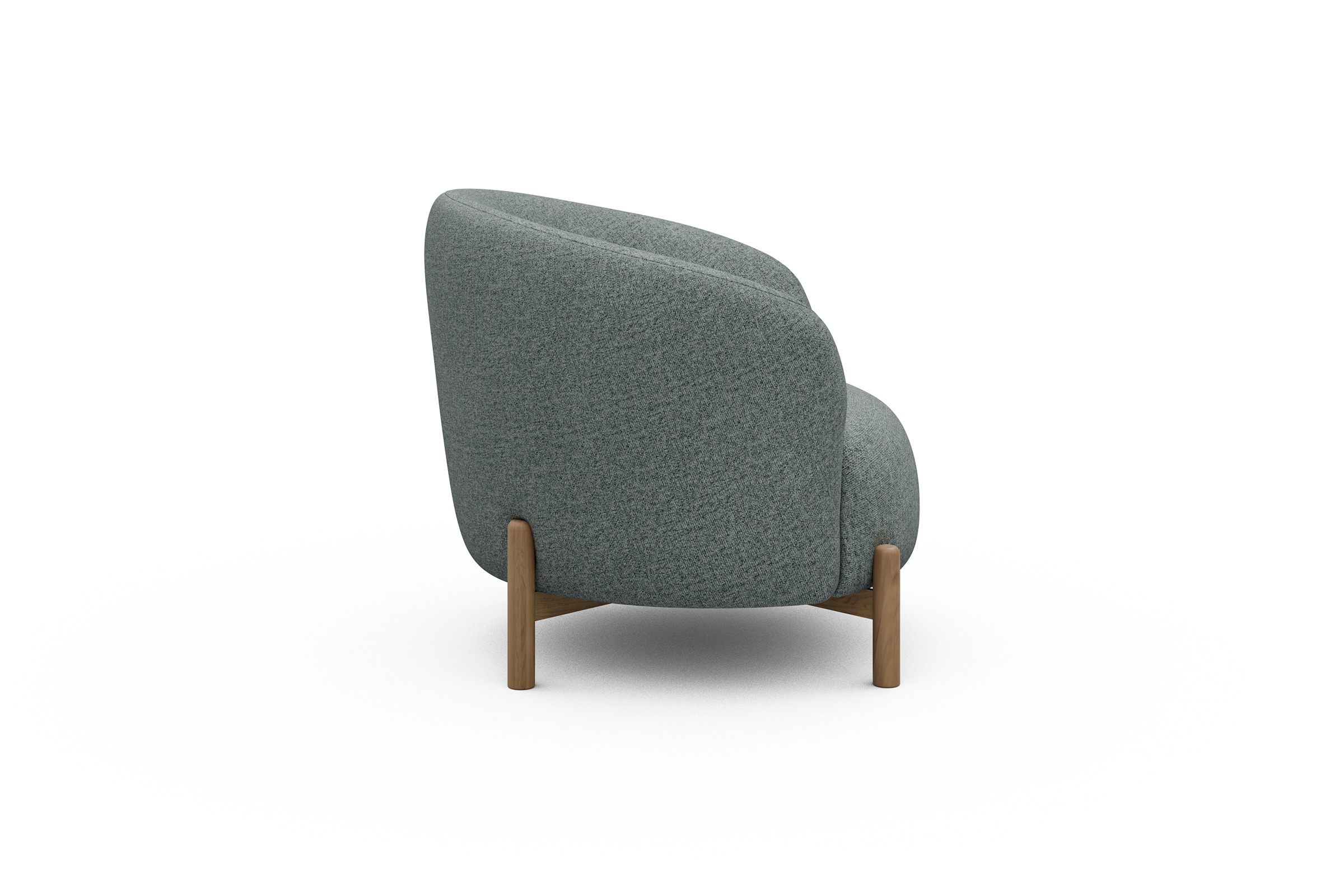 Sessel Ronda Holzbeine Eiche Natur Casone-Light-Mixed-Green