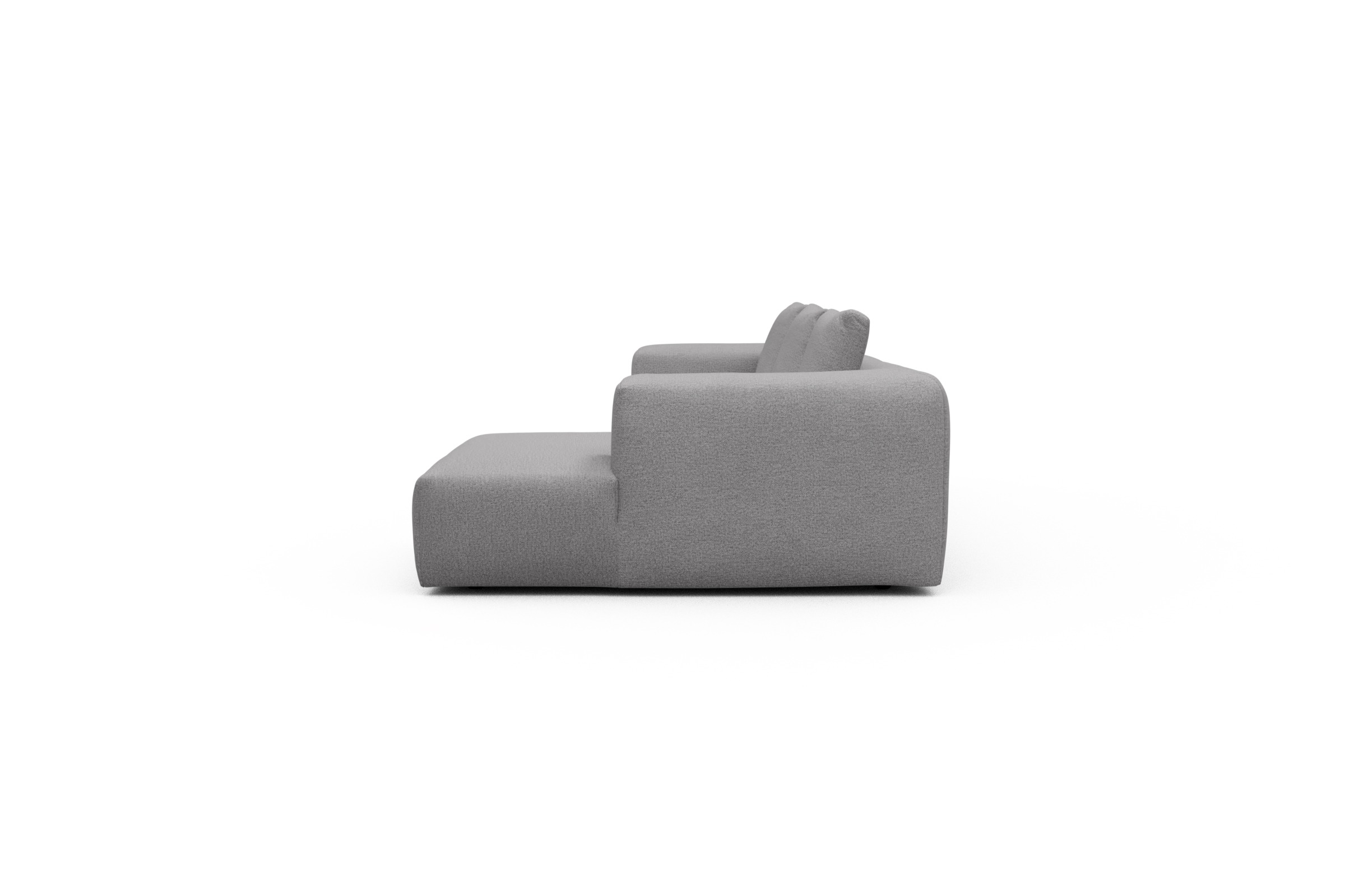 Ecksofa Fred Chaiselongue rechts mit 2,5-Sitzer Sama-Grey