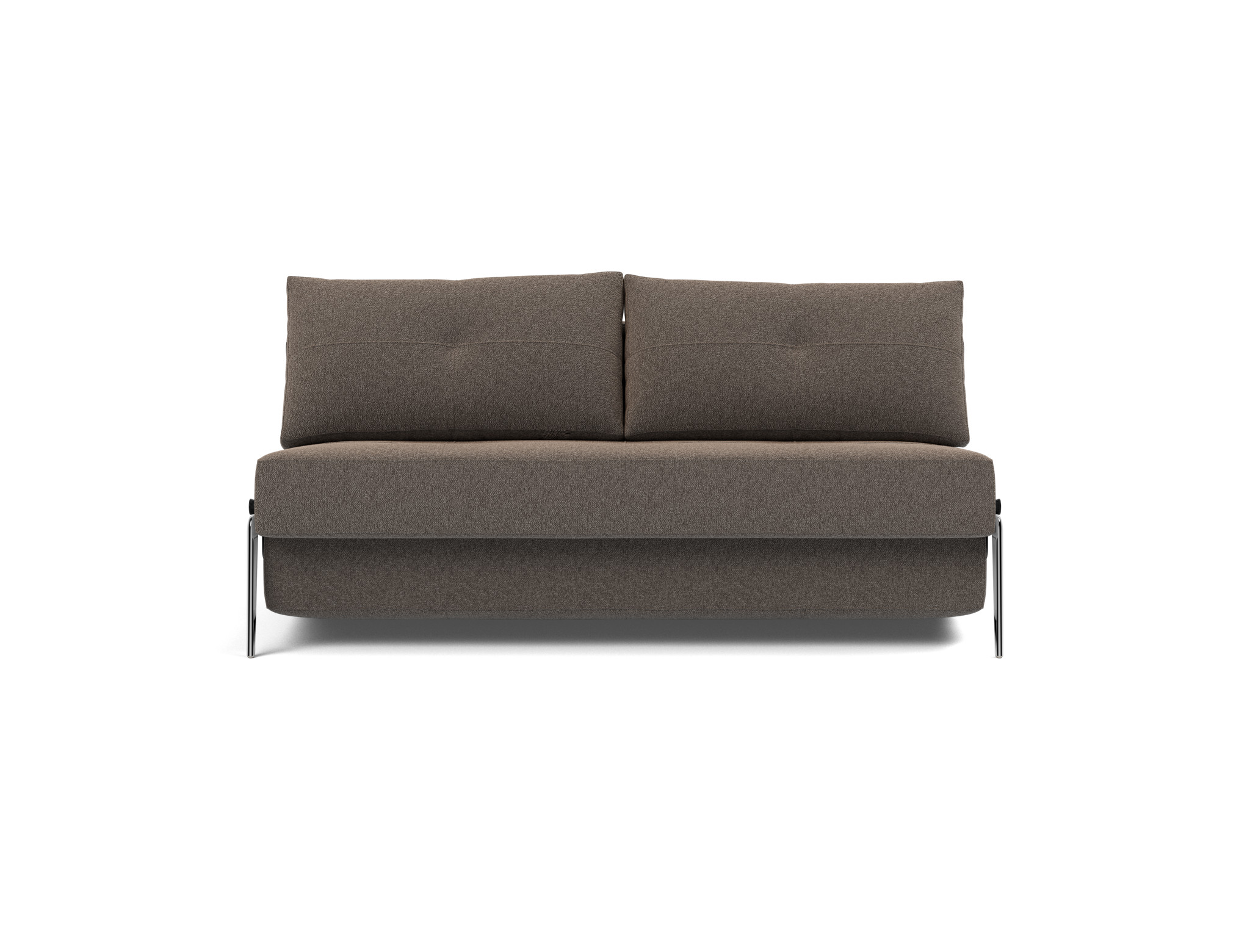 Schlafsofa Cubed 160 Boucle Skandi 530-Taupe Beine Aluminium