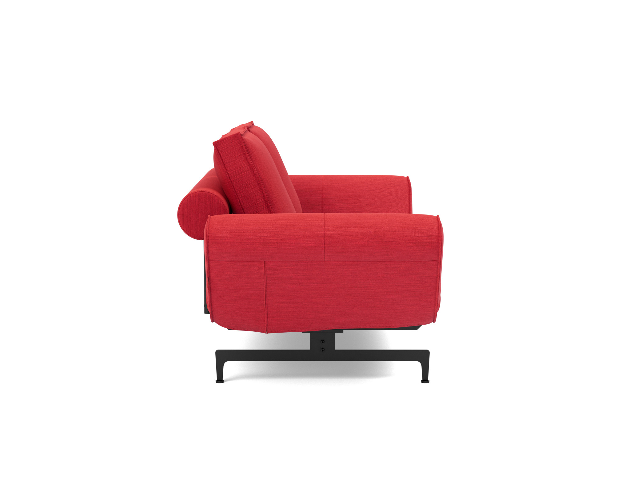 Tagesbett Ghia Flachgewebe Elegance 511-Red Beine Laser schwarz