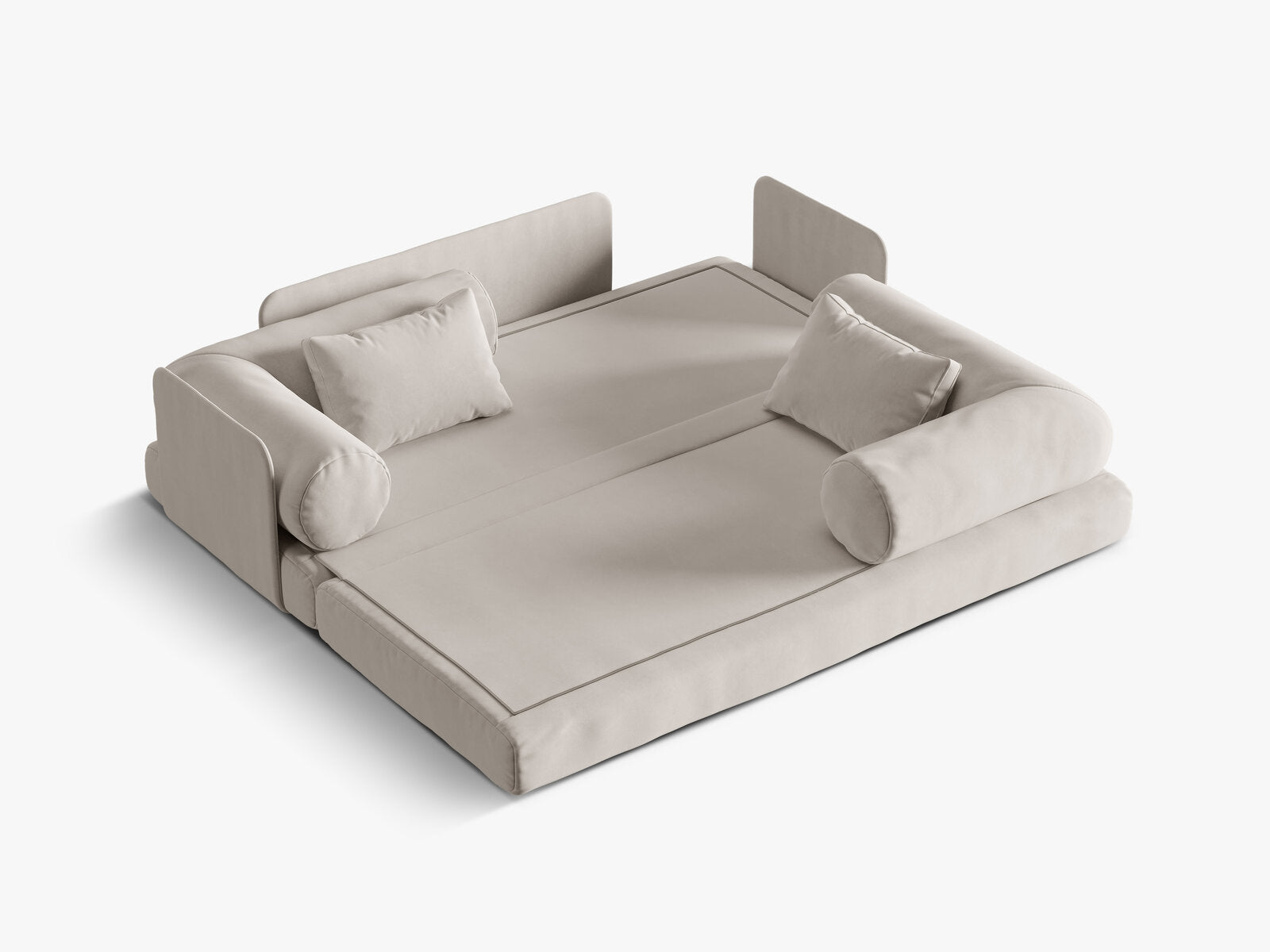 Micadoni Sofa Dreamy 3-Sitzer mit Schlaffunktion Samt Salvador Beige