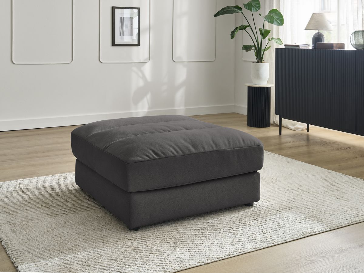 Bobochic Sierra Pouf Samt Schwarz