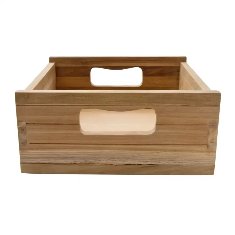 Novasolo Bordeaux Teakholzkiste (3er-Set)