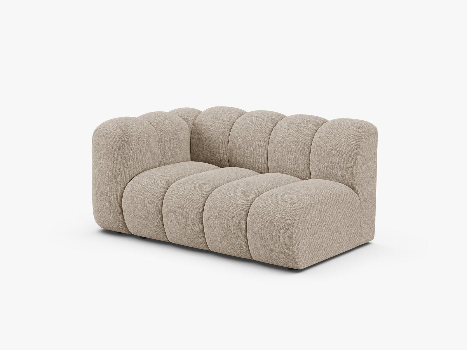 Micadoni Modul Lupine 2-Sitzer Links Chenille Eden Dunkelbeige