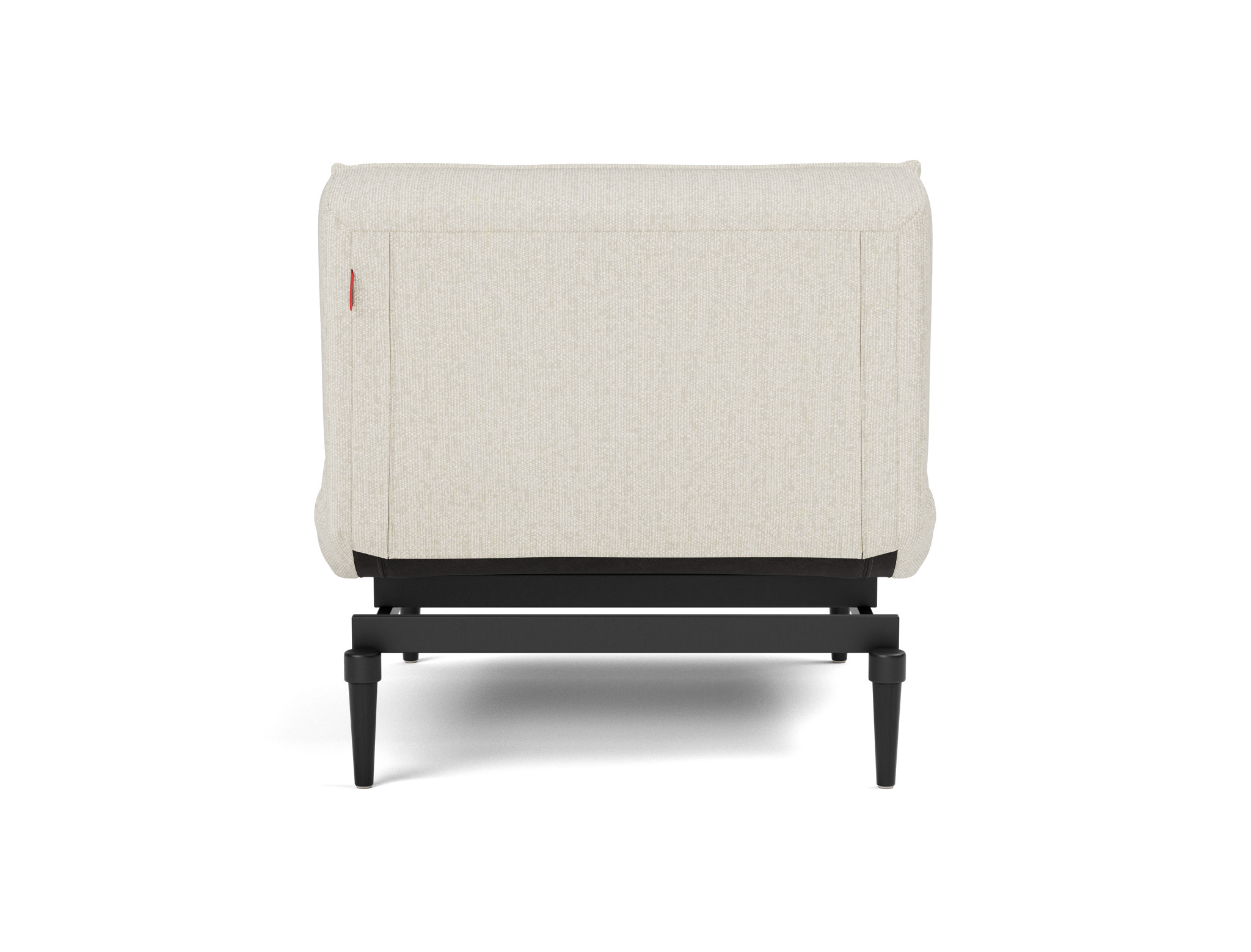 Sessel Splitback Boucle Skandi 531-Off-White Beine Styletto Eiche schwarz