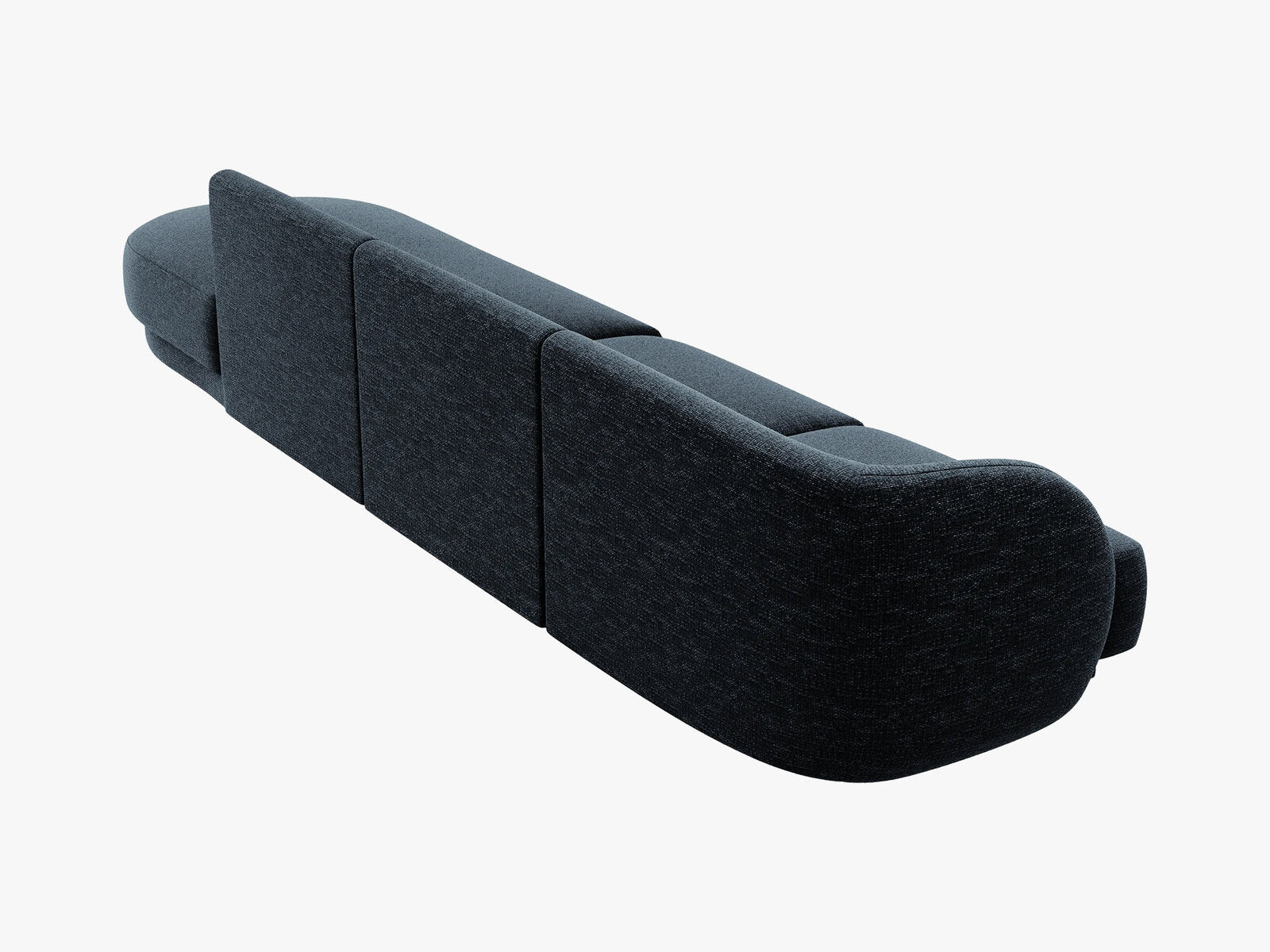 Micadoni Sofa Miley 4-Sitzer Rechts Chenille Haga Königsblau
