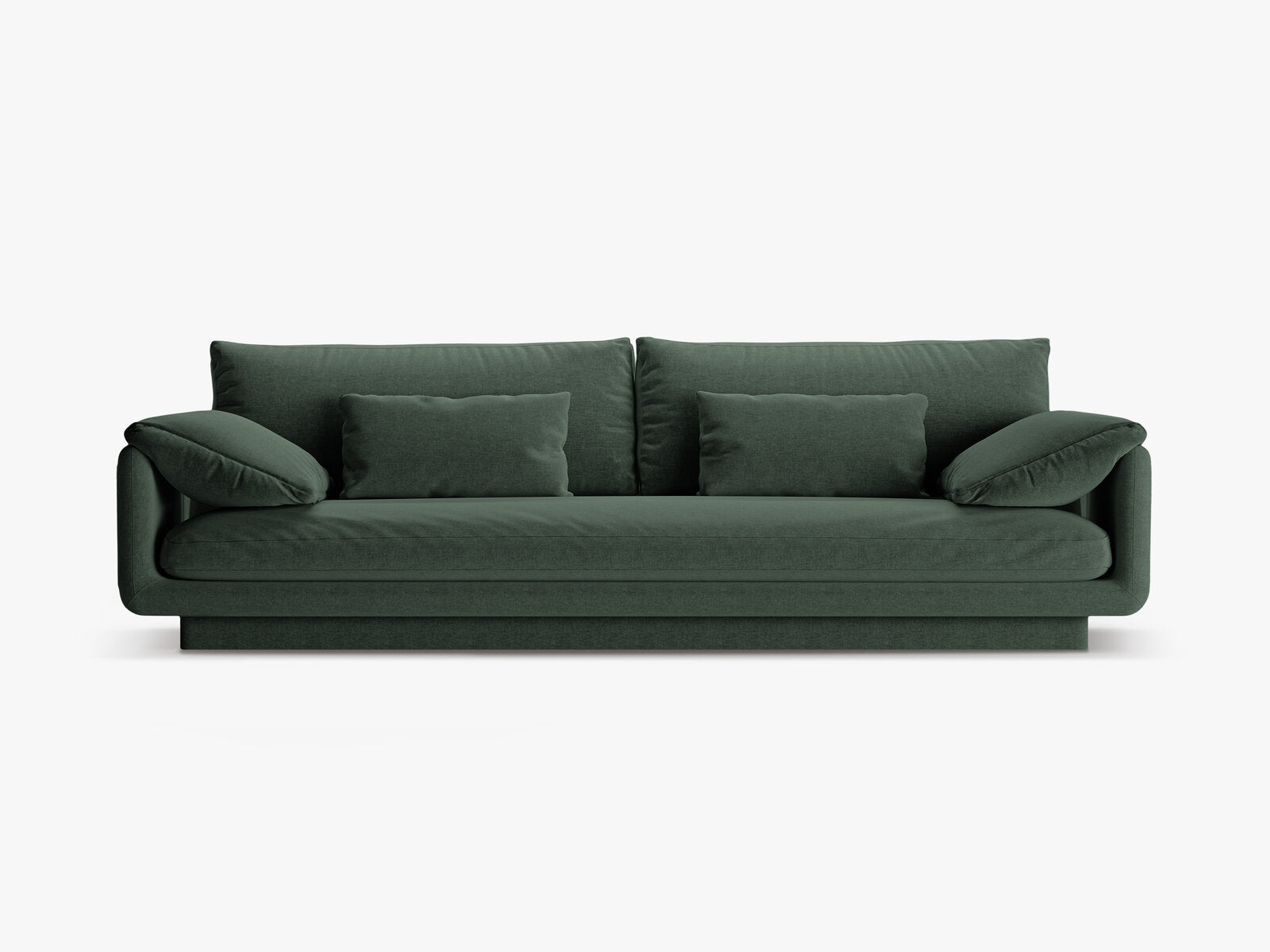 Micadoni Sofa Torino 4-Sitzer Strukturierter Stoff Moßgrün