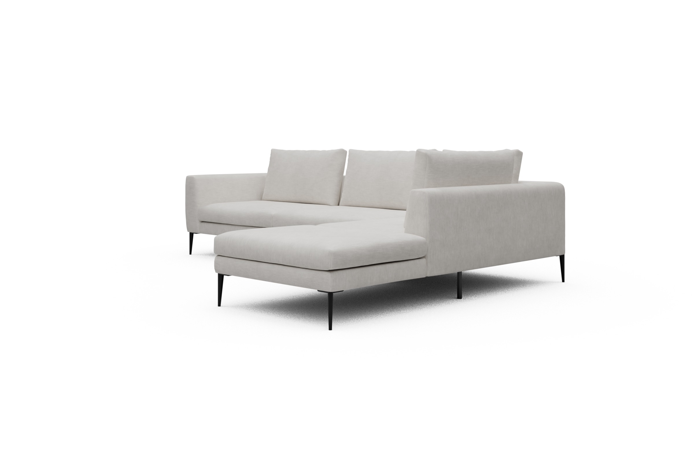 Ecksofa Paul Relax-Ecke links mit 3-Sitzer Vivus-Dusty-Off-White