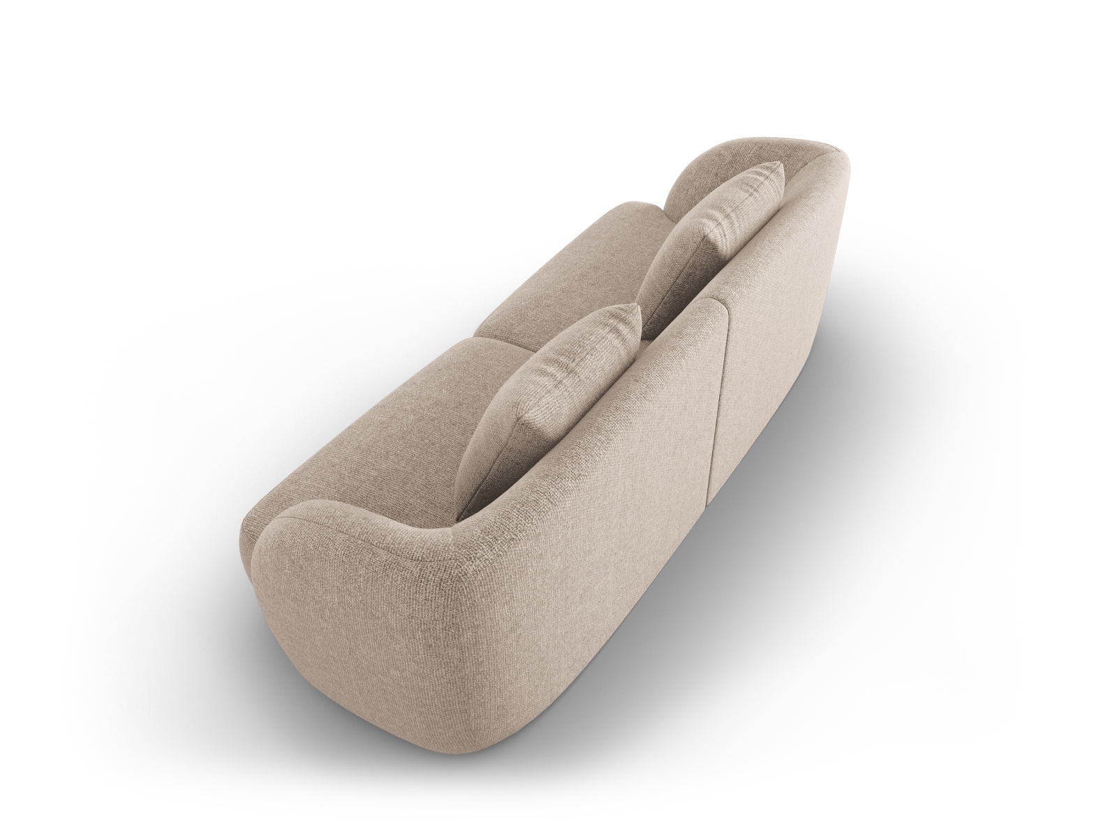 Cosmopolitan Design Sofa Tulum 2-Sitzer Chenille Eden Dunkelbeige