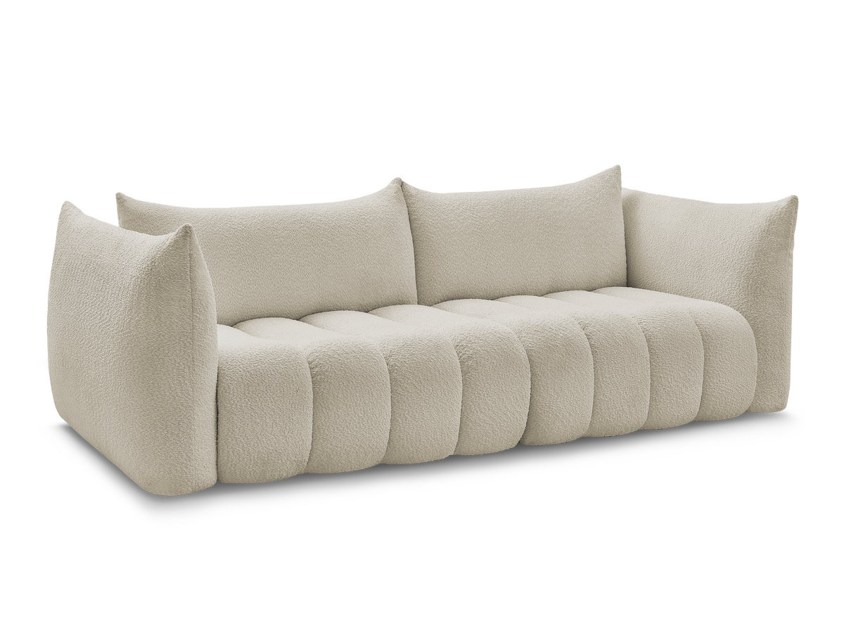 Bobochic Azra Sofa 4-Sitzer Bouclé-Stoff Beige