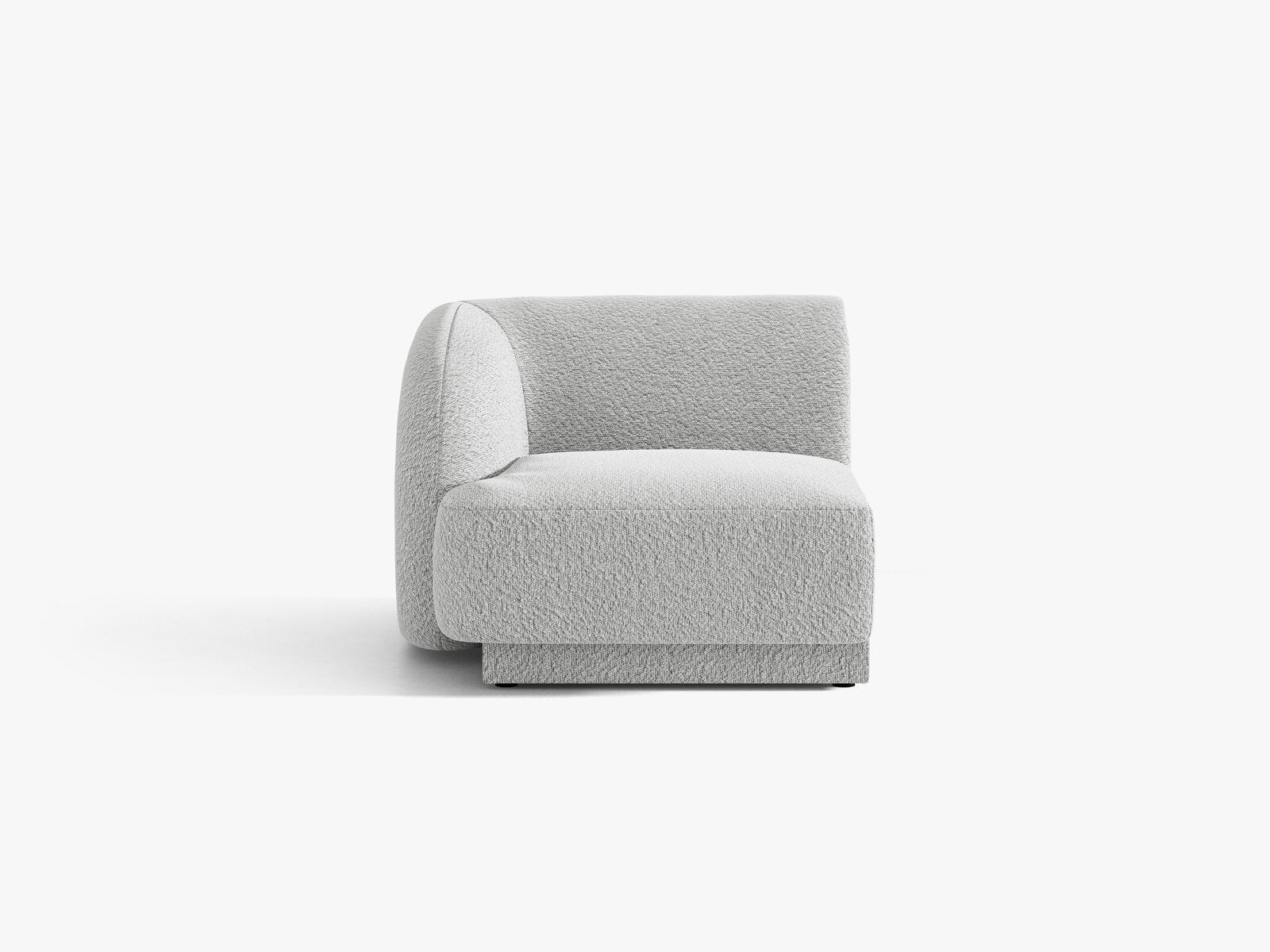 Micadoni Eckmodul Miley 1-Sitzer Links Boucle Baloo Hellgrau