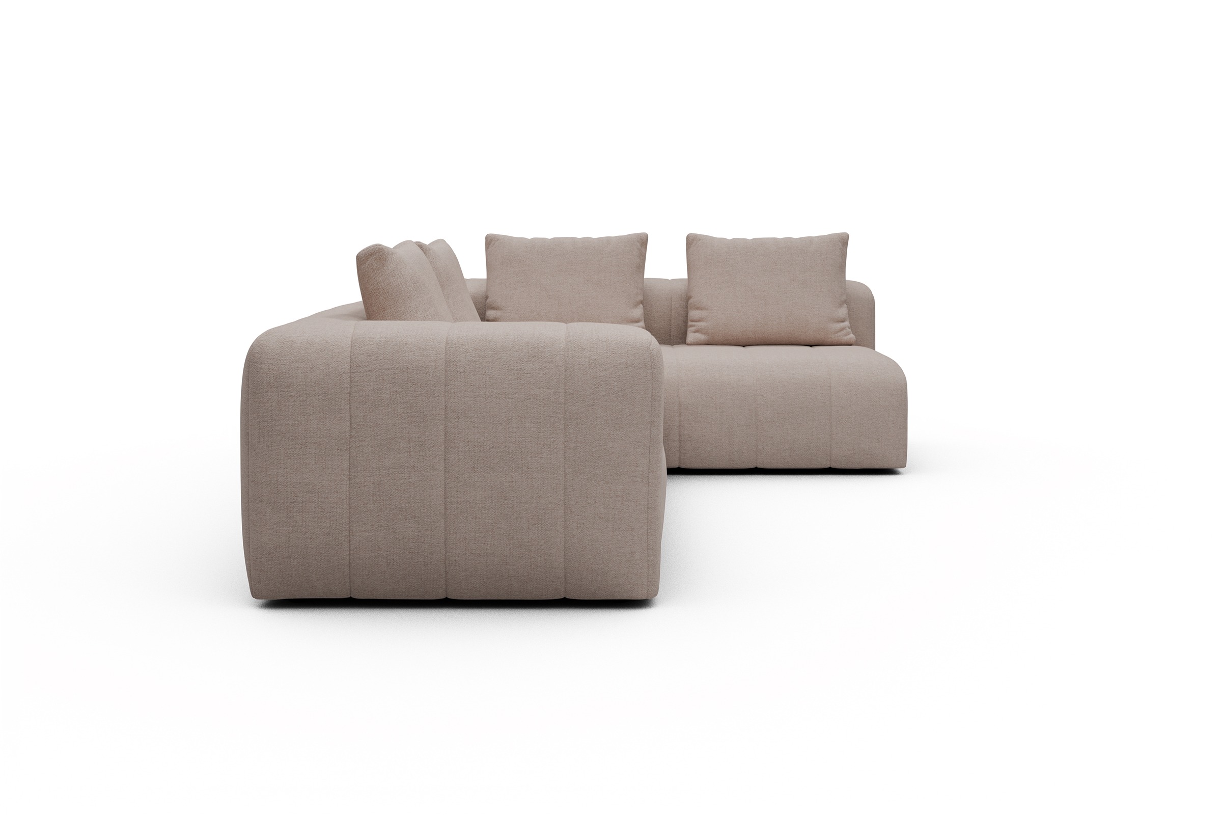 Ecksofa Hugo 2x 2,5-Sitzer Armlehne links Weda-Sand