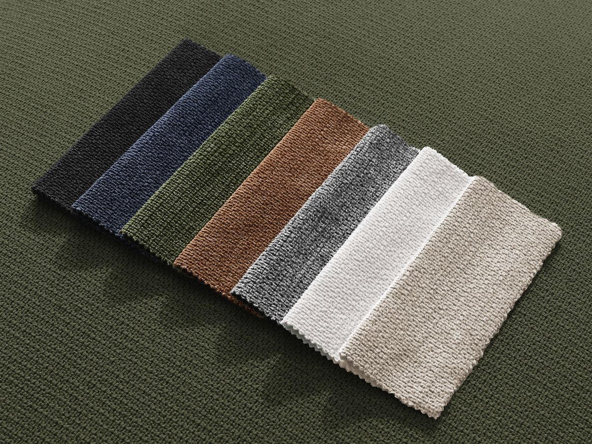 Bobochic Leopold Pouf Melange-Stoff Dunkelgrün