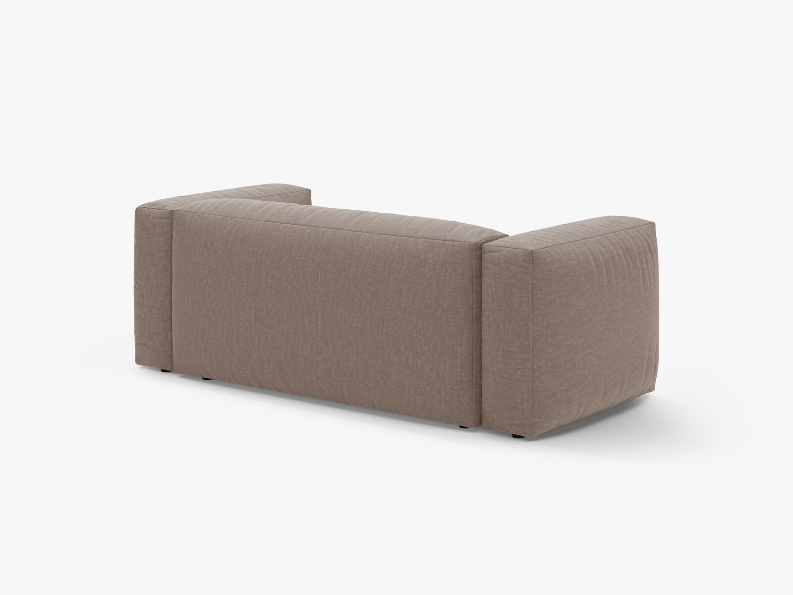 Micadoni Martina Sofa 2-Sitzer Strukturierter Stoff Boston Dunkelbeige