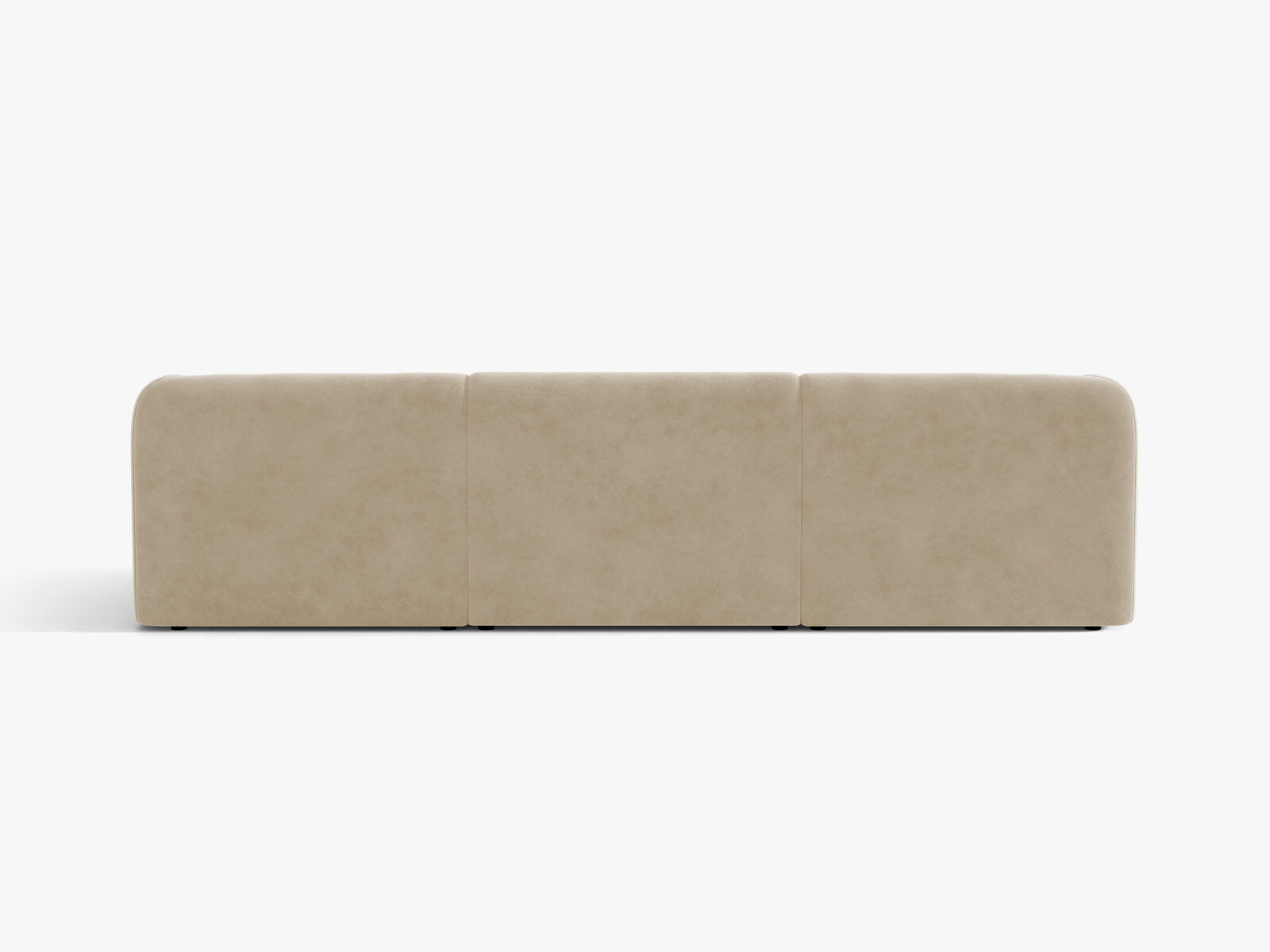 Micadoni Sofa Miley 3-Sitzer Samt Venus Beige