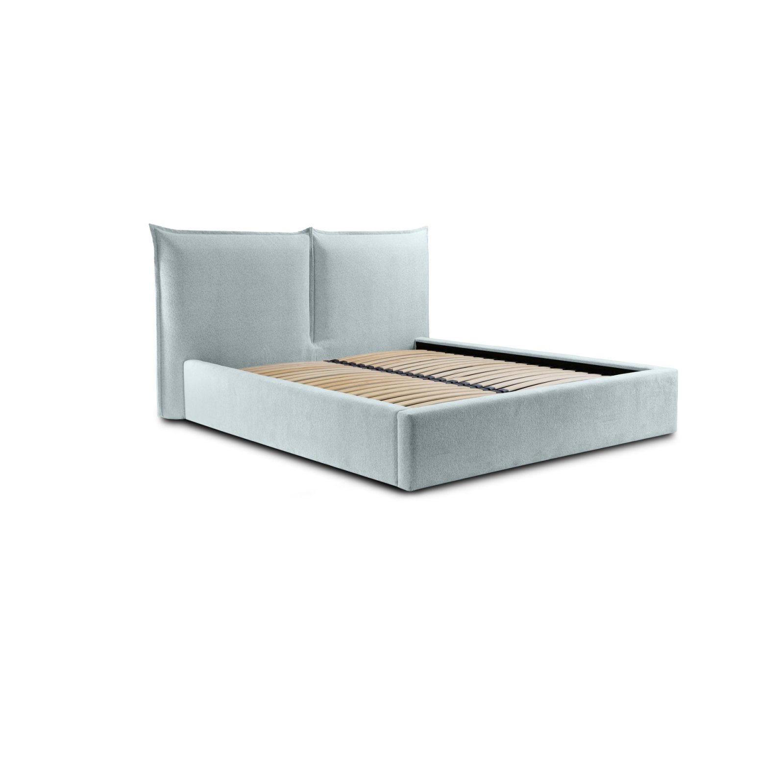 Polsterbett Verona Flachgewebe 160x200 mit Metallrahmen Raven 80