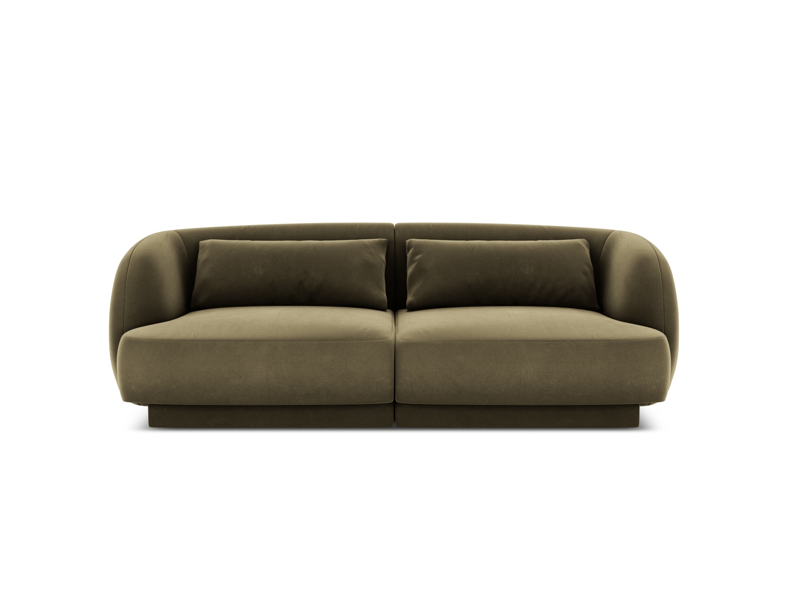 Cosmopolitan Design Sofa Tulum 2-Sitzer Samt Bluvel Grün