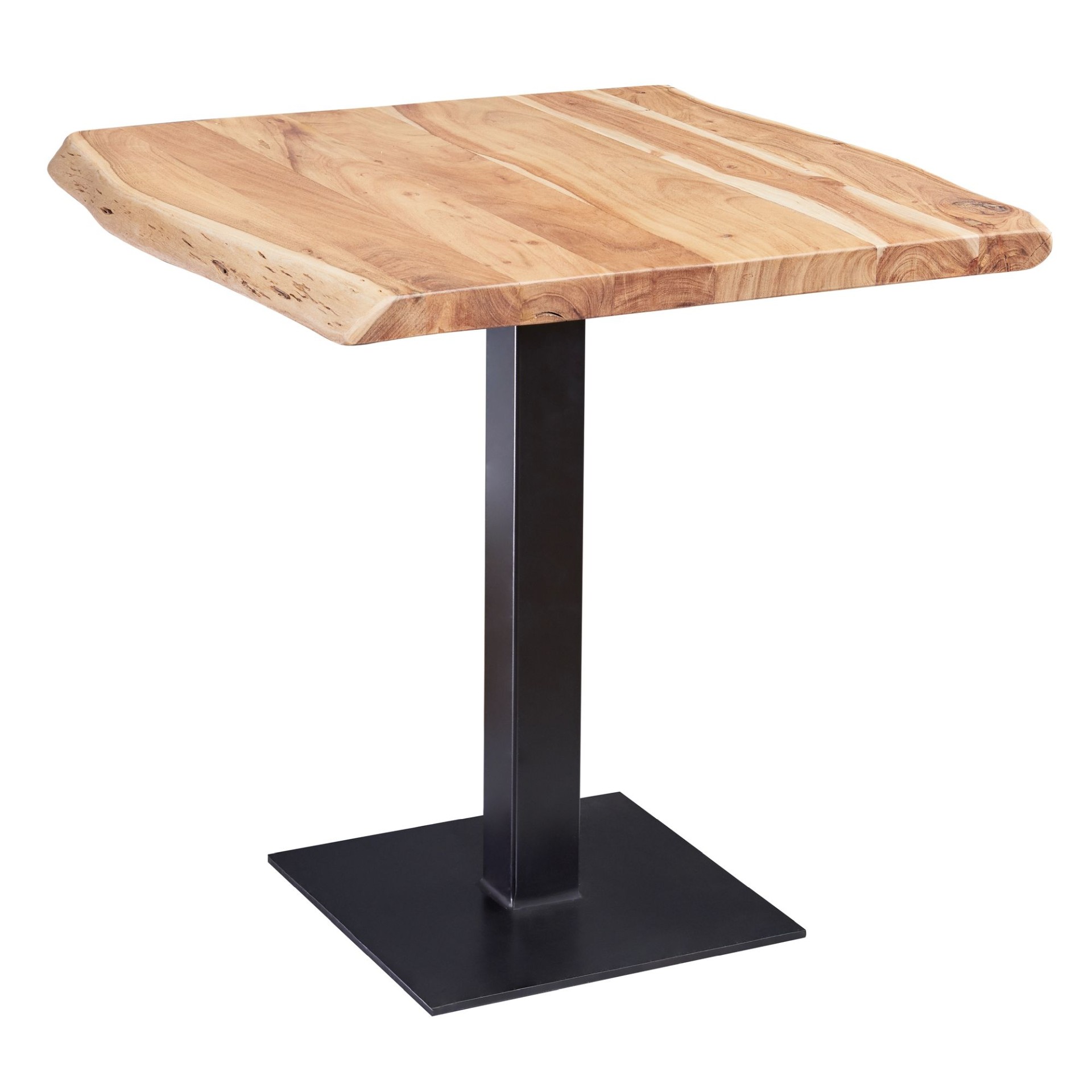 Baumkantentisch Onsild Akazie Massivholz 80 × 75 × 75 cm