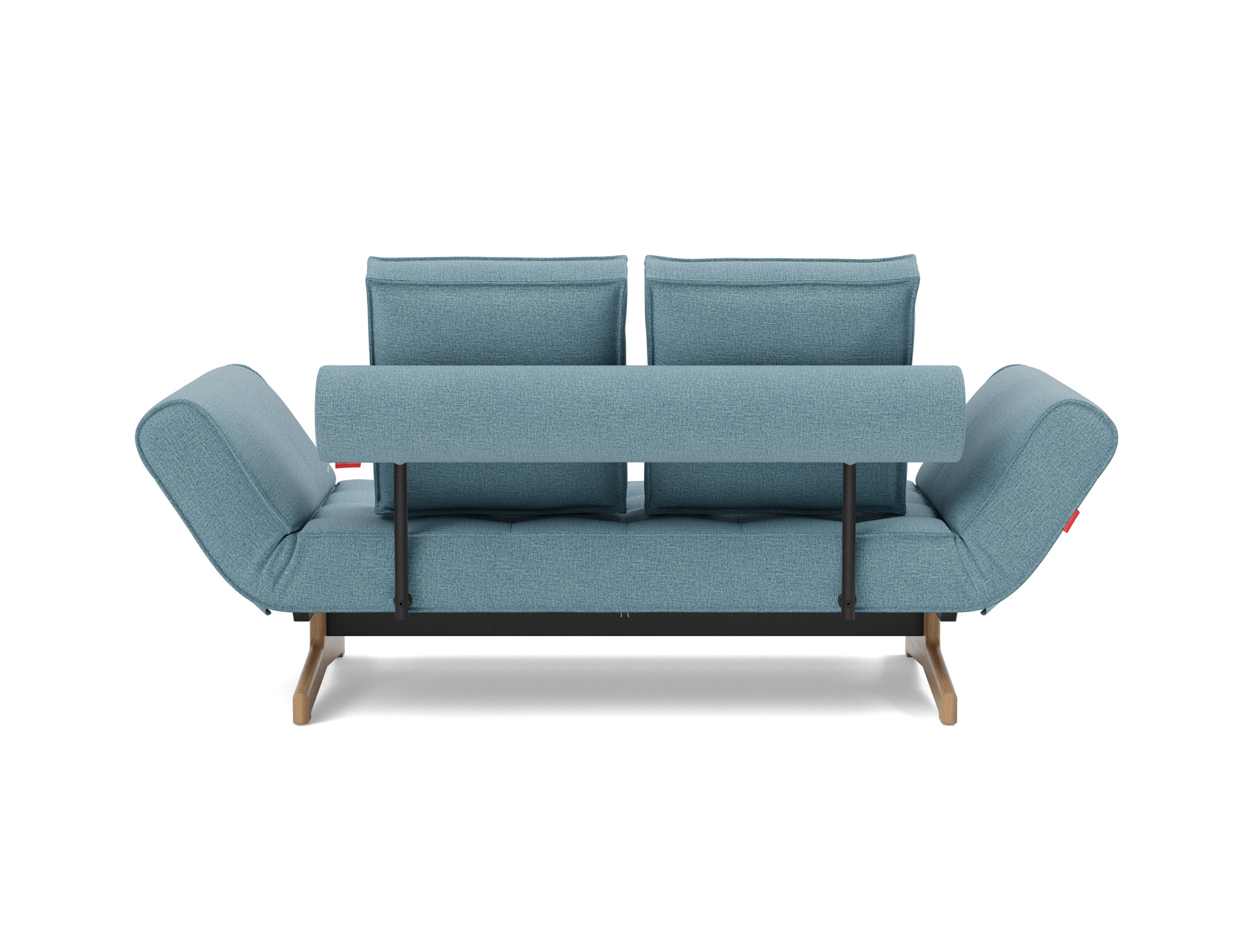 Tagesbett Ghia Flachgewebe Mixed Dance 525-Light-Blue Beine Eiche