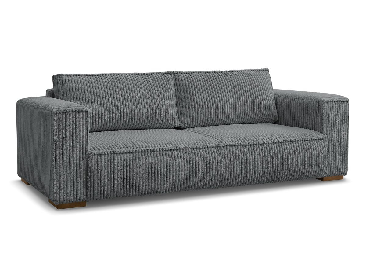 Bobochic Chelsea Sofa 3-Sitzer Breitcord weich Dunkelgrau