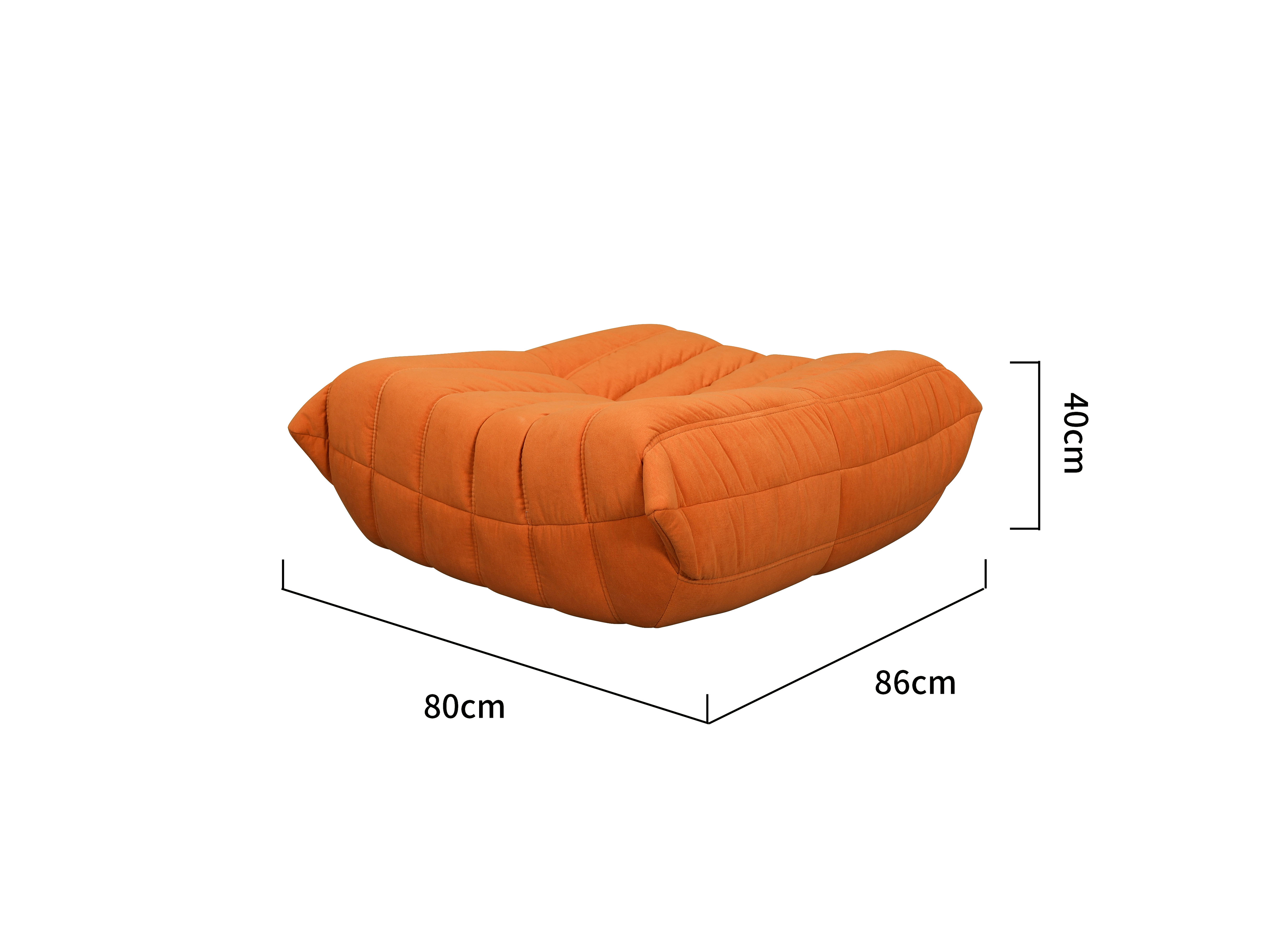 Livin Hill Set Nua: Sessel 87 cm + Fußhocker Gebrannte Orange