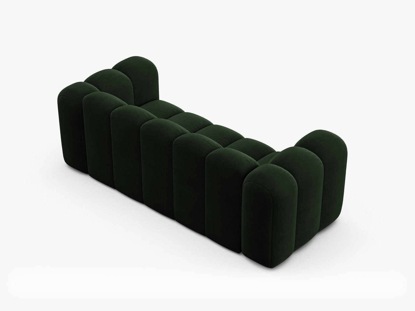 Micadoni Sofa Lupine 2-Sitzer Samt Venus Flaschengrün