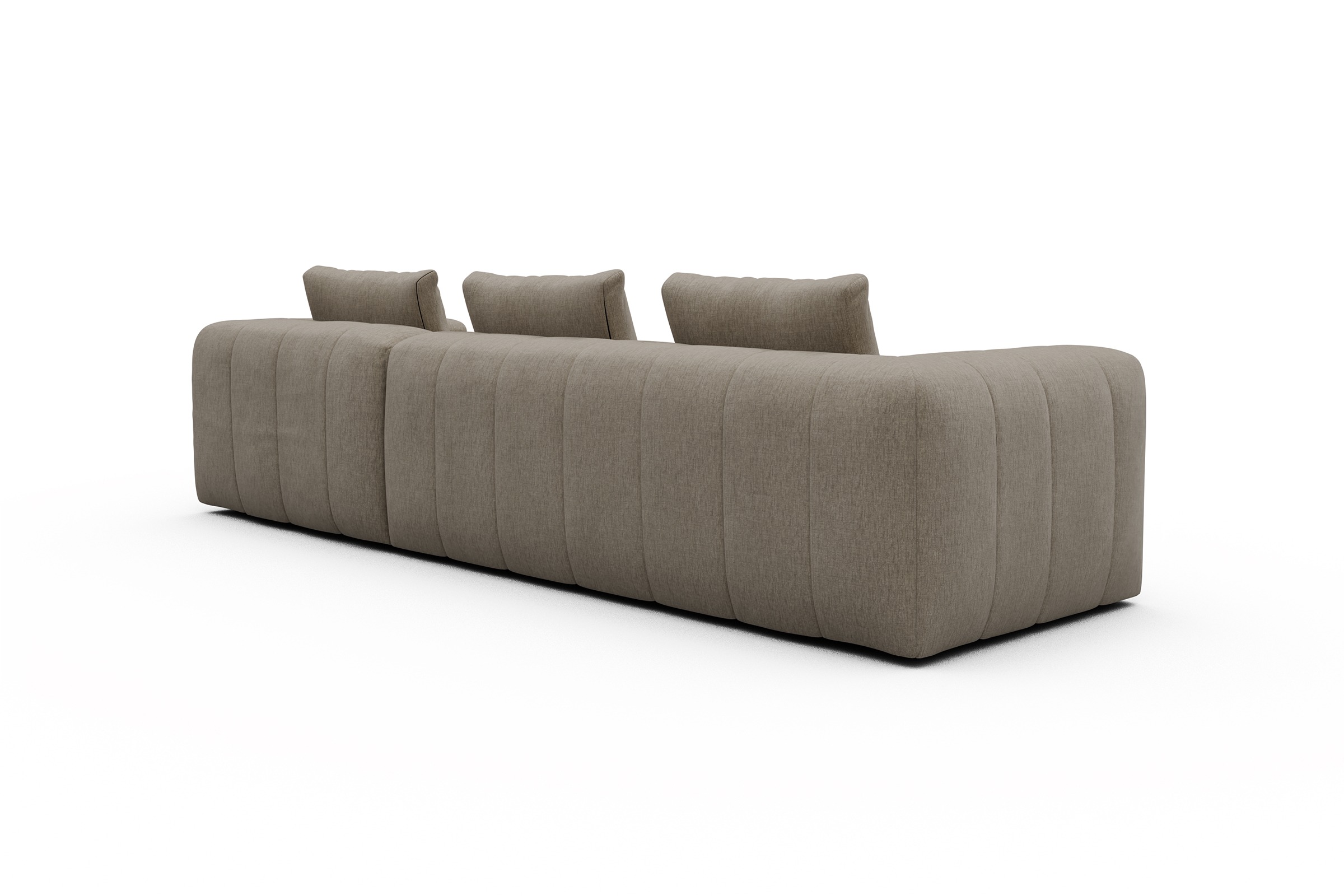 Ecksofa Hugo 2,5-Sitzer Armlehne links mit Chaiselongue Smooth-Belge