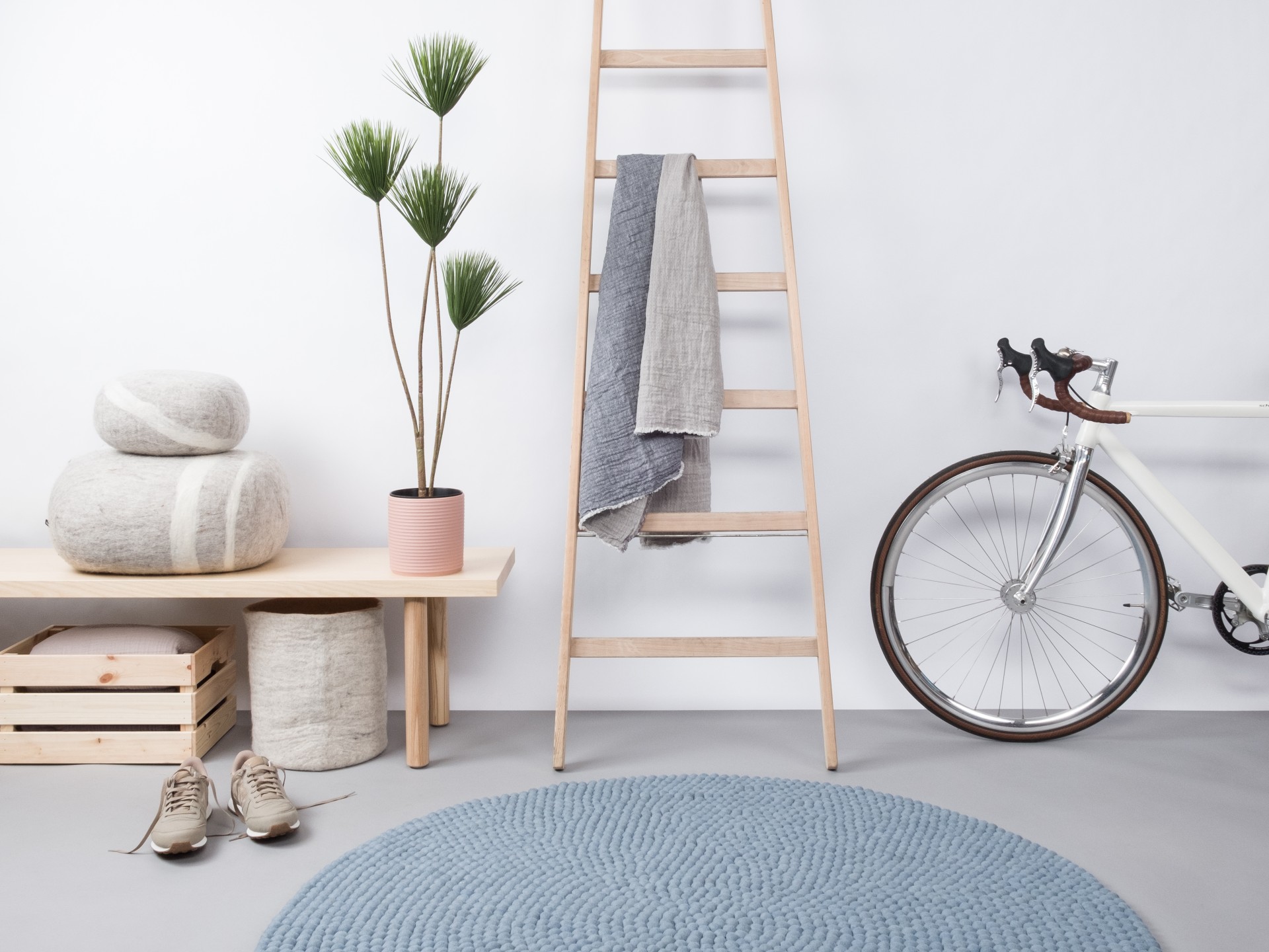 myfelt Mia Filzkugelteppich - 90 cm