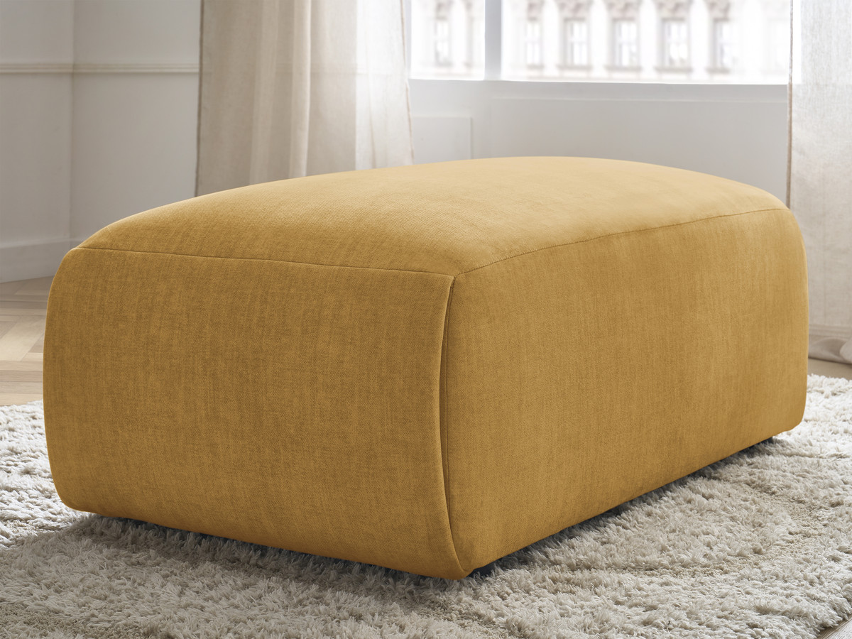 Bobochic Jana Pouf 63 × 114 cm Samt Gelb