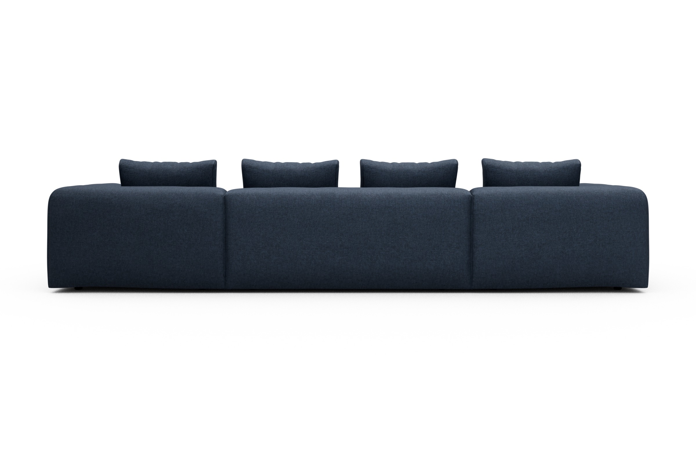 Wohnlandschaft Fred mit 2-Sitzer und Chaiselongue beidseitig Sama-Deep-Blue