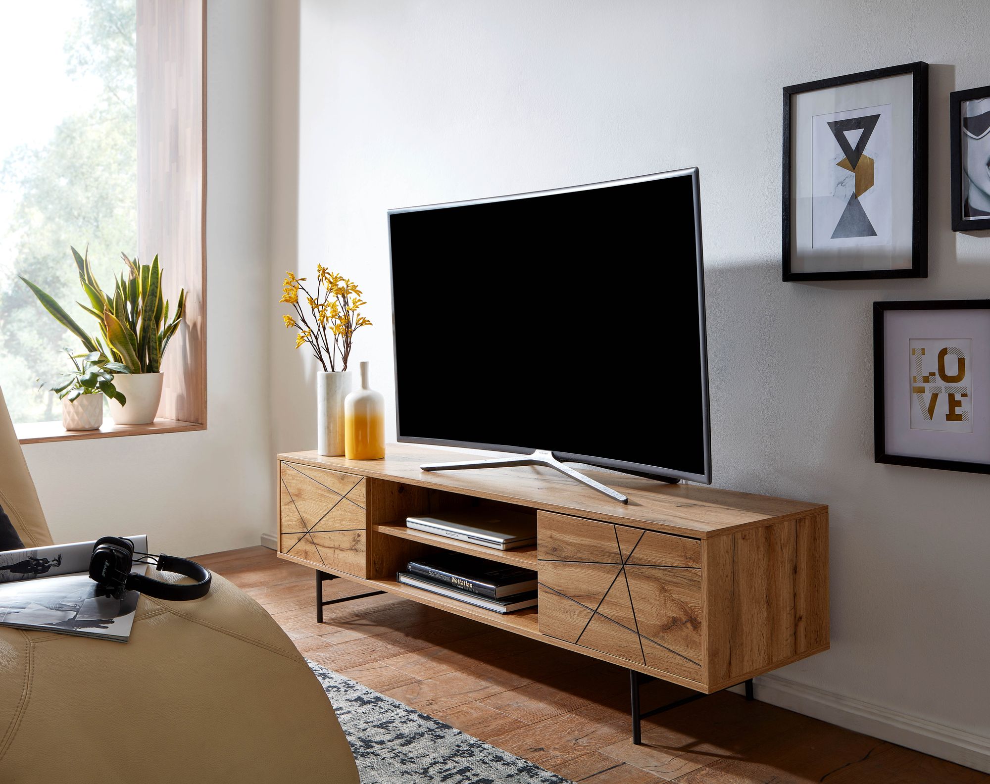TV-Board Anholt Braun 160 × 40 × 45 cm
