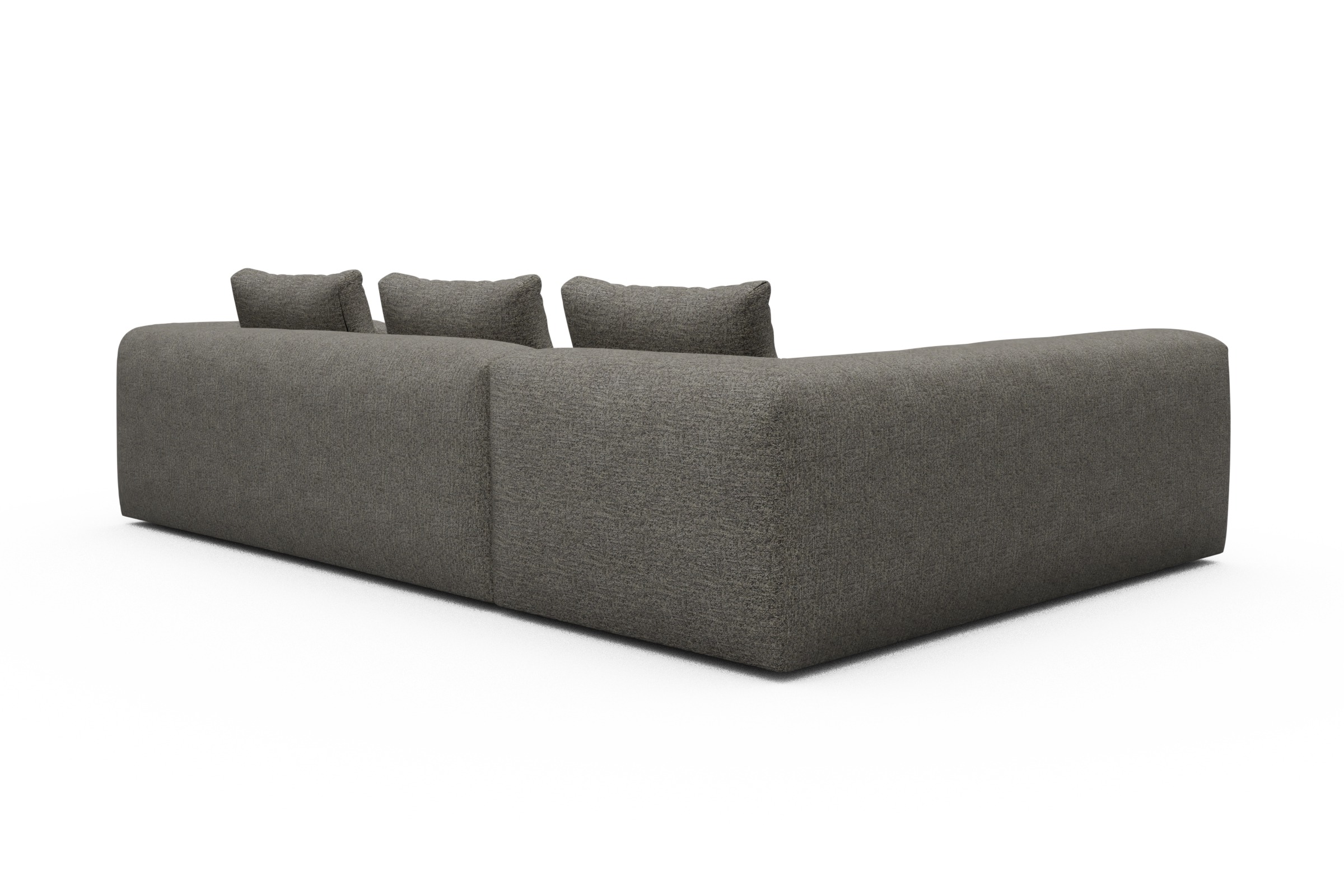Ecksofa Fred 2x 2,5-Sitzer links offen Carreno-Sepie-Brown
