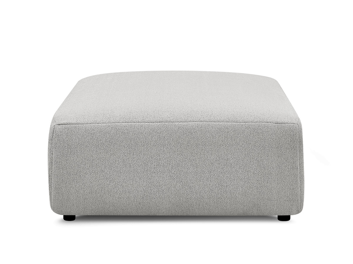 Bobochic Jana Pouf 94 × 114 cm Melange-Stoff Hellgrau