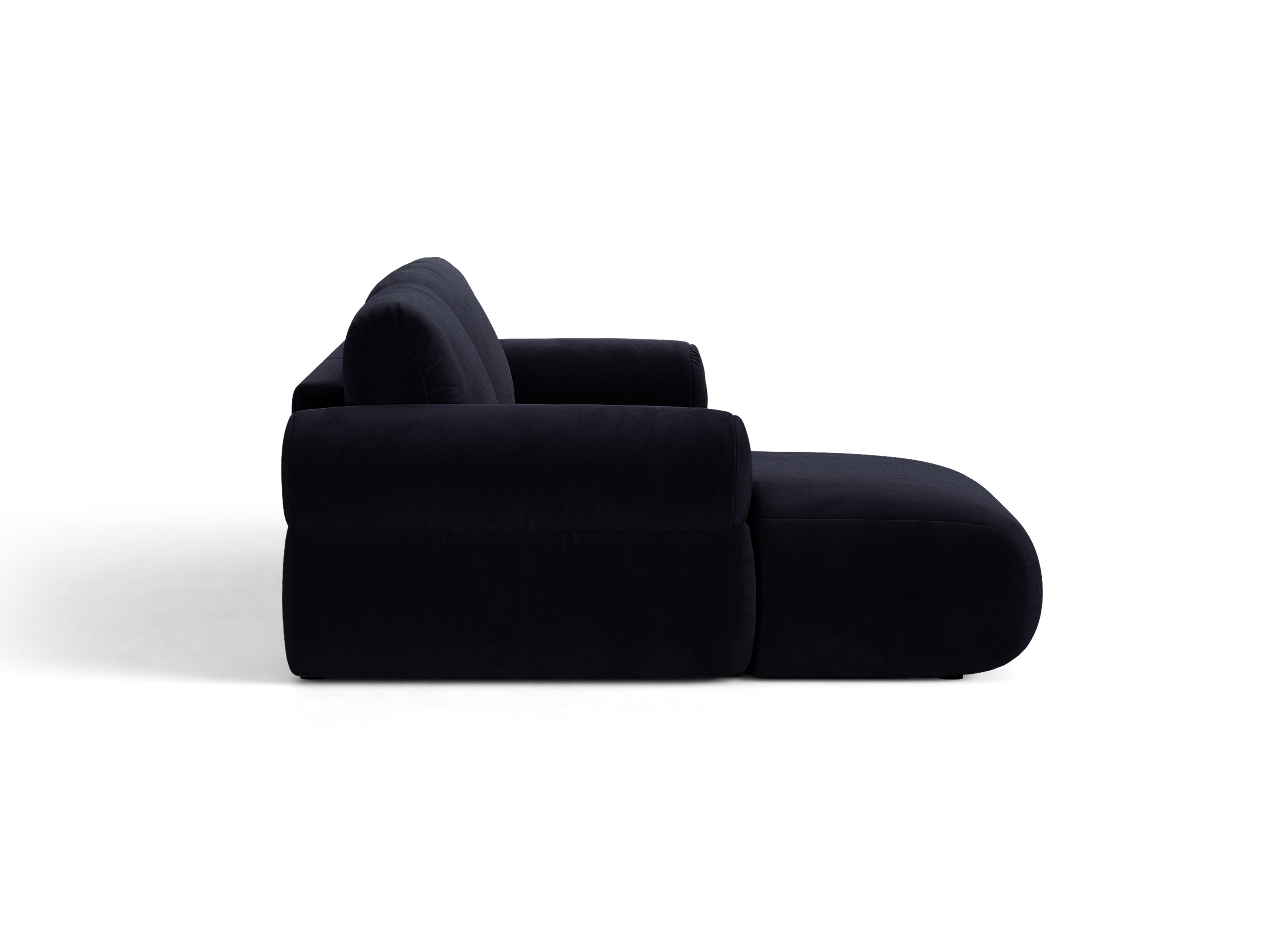 Micadoni Ophelia Ecksofa Rechts Samt Salvador Königsblau