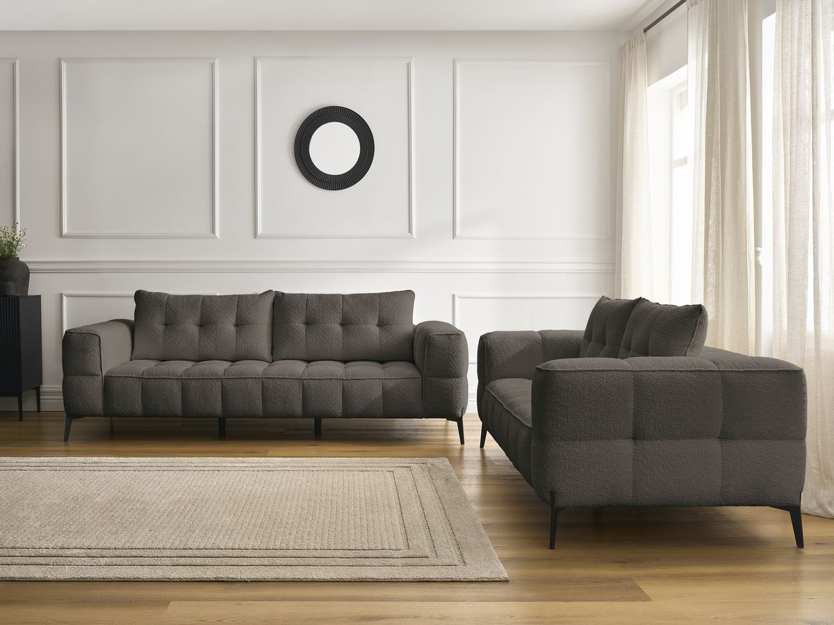 Bobochic Anis Sofa 5-Sitzer Bouclé-Stoff Braun