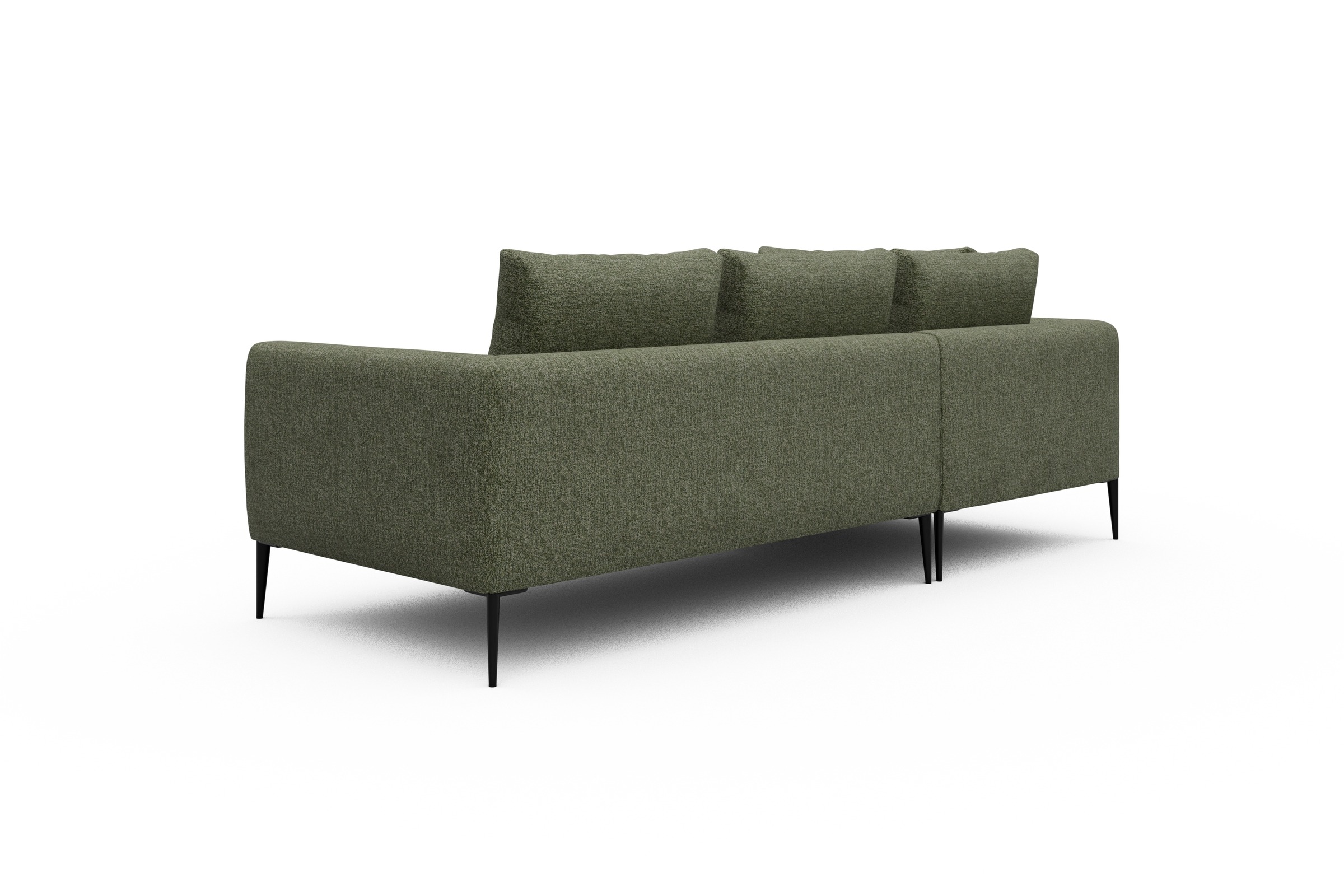Ecksofa Paul Relax-Ecke links mit 2-Sitzer Carreno-Vivid-Green