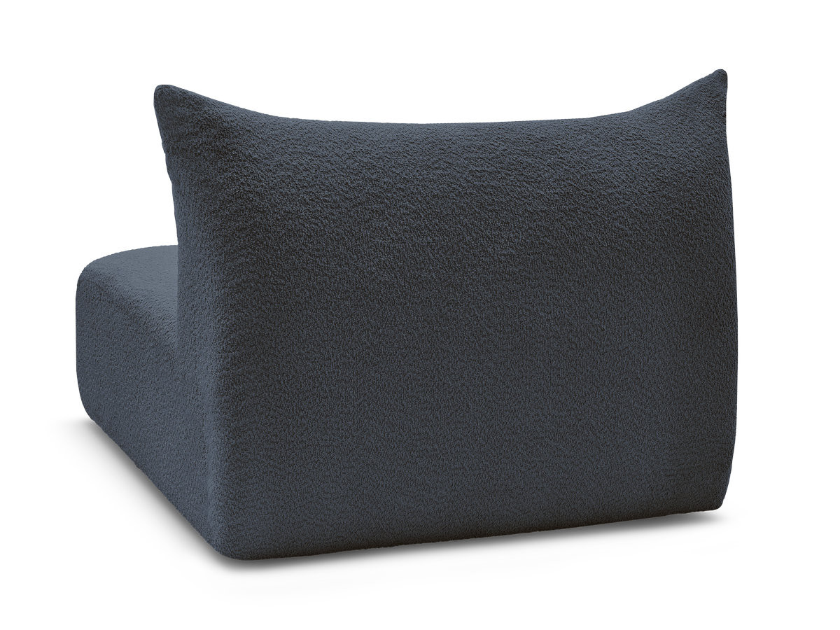 Bobochic Azra Sofamodul 2-Sitzer 120 × 112 cm Bouclé-Stoff Dunkelblau