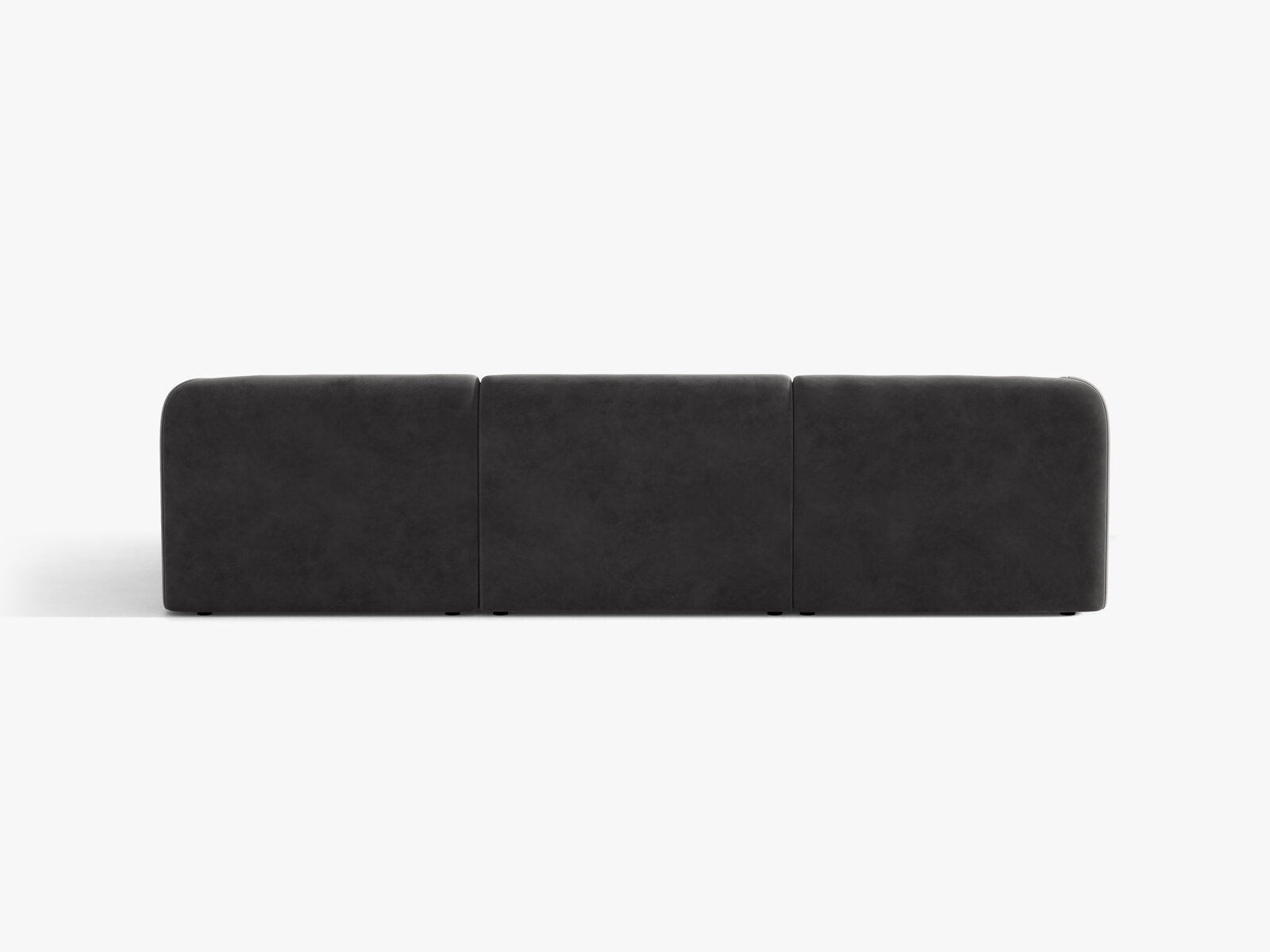 Micadoni Ecksofa Miley 4-Sitzer Rechts Samt Bluvel Grau