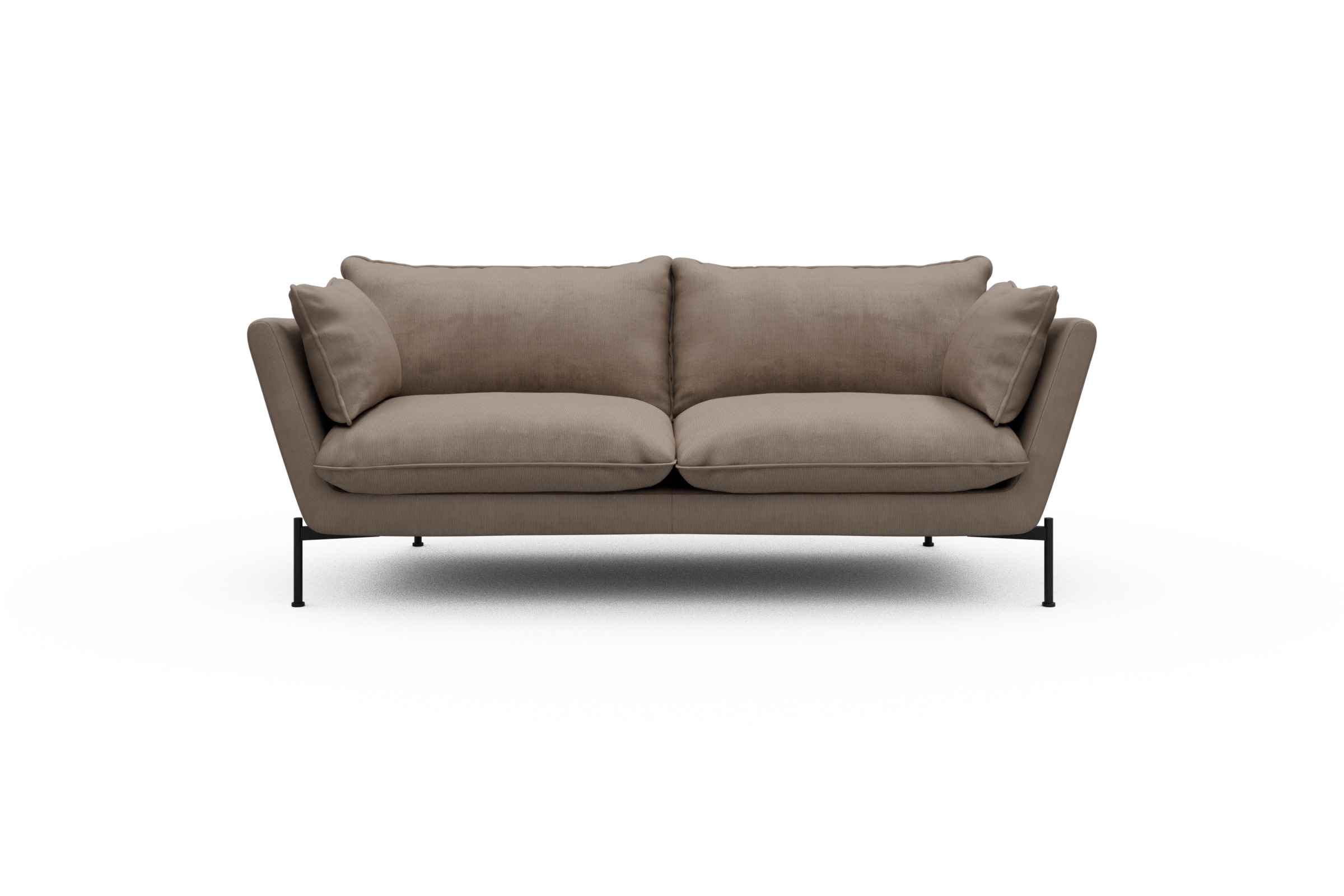 Skandi Home Sofa Anton PREMIUM 2-Sitzer Cordufine-Beige moebelfaktor