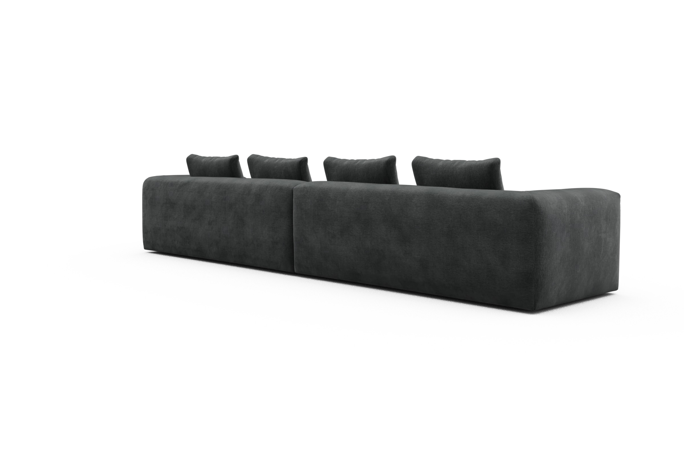 Sofa Modulares XXL Sofa Fred 5-Sitzer Smooth-Deep-Warm-Grey