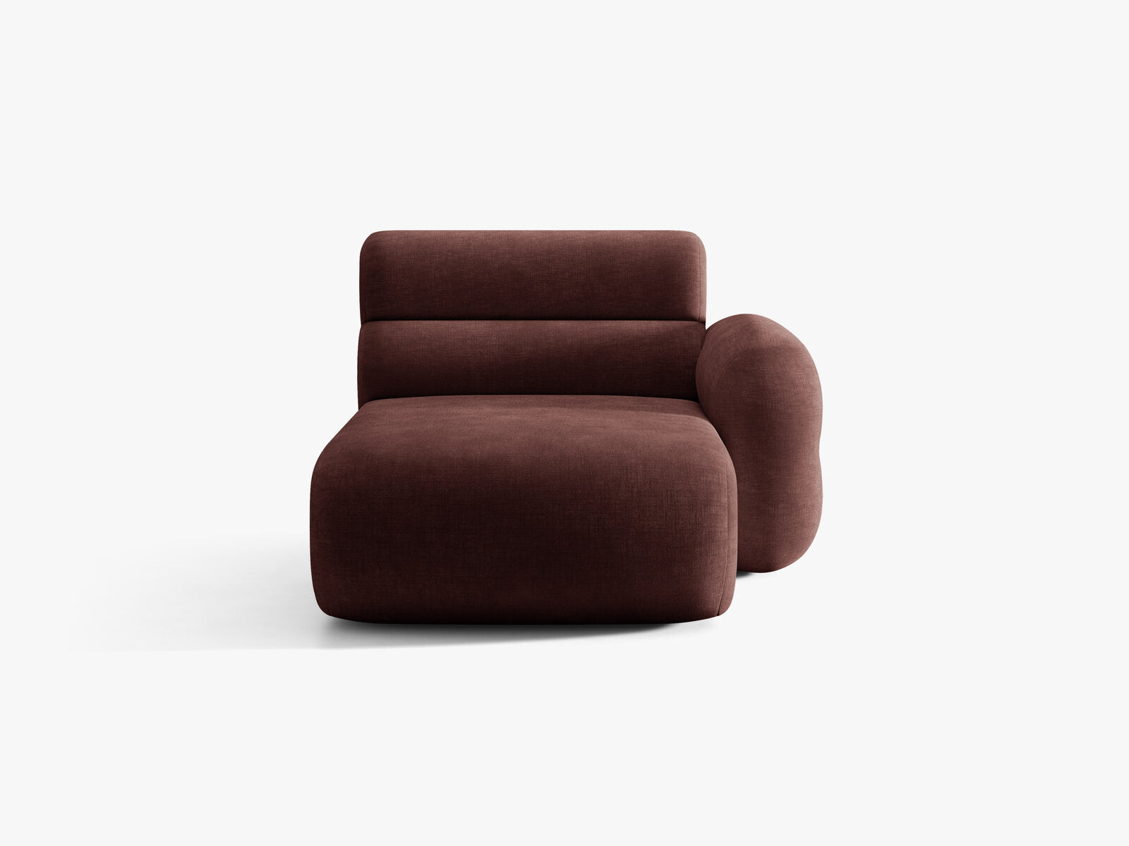 Micadoni Neo Chaiselongue Rechts Chenille Golden Kirschbaum