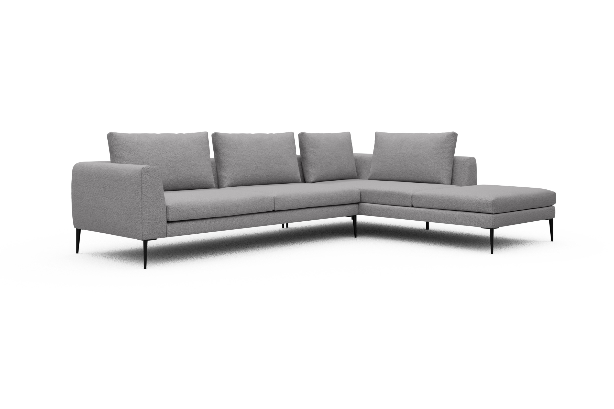 Ecksofa Paul Relax-Ecke links mit 3-Sitzer Sama-Grey