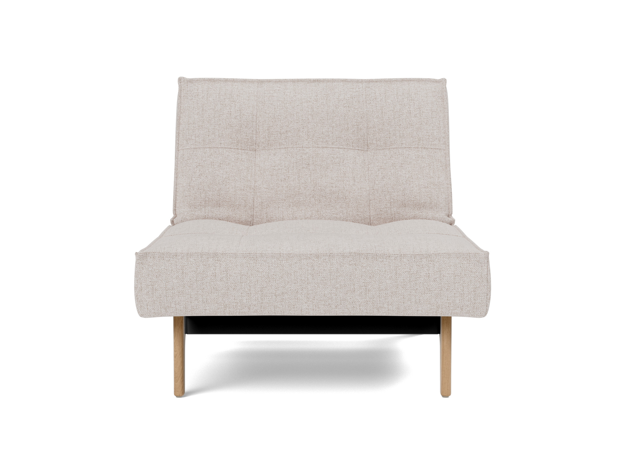 Sessel Splitback Strukturierter Stoff Weda 300-Weda-Sand Beine Eiche