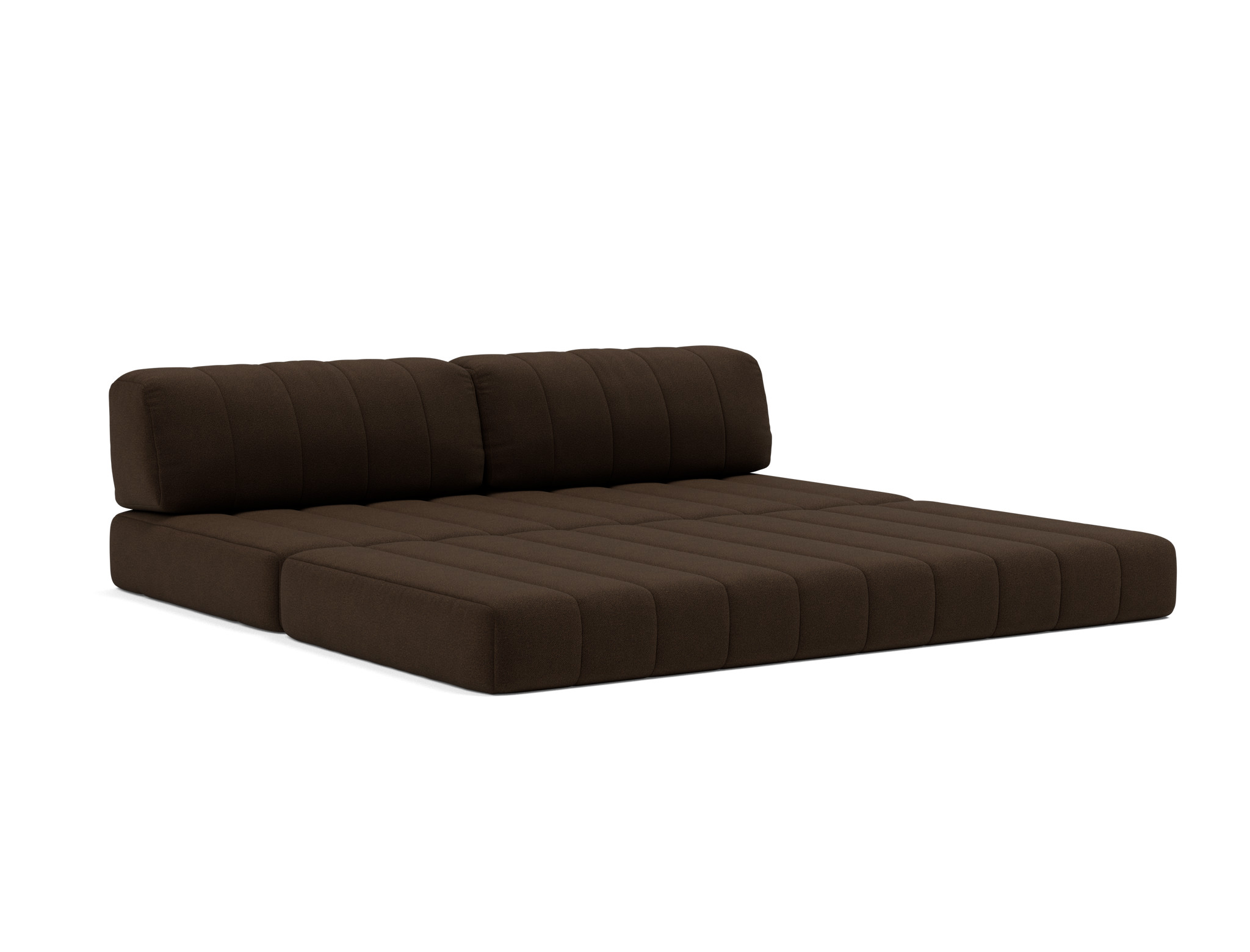 Schlafsofa CozyPad Strukturierter Stoff Taura 358-Chocco