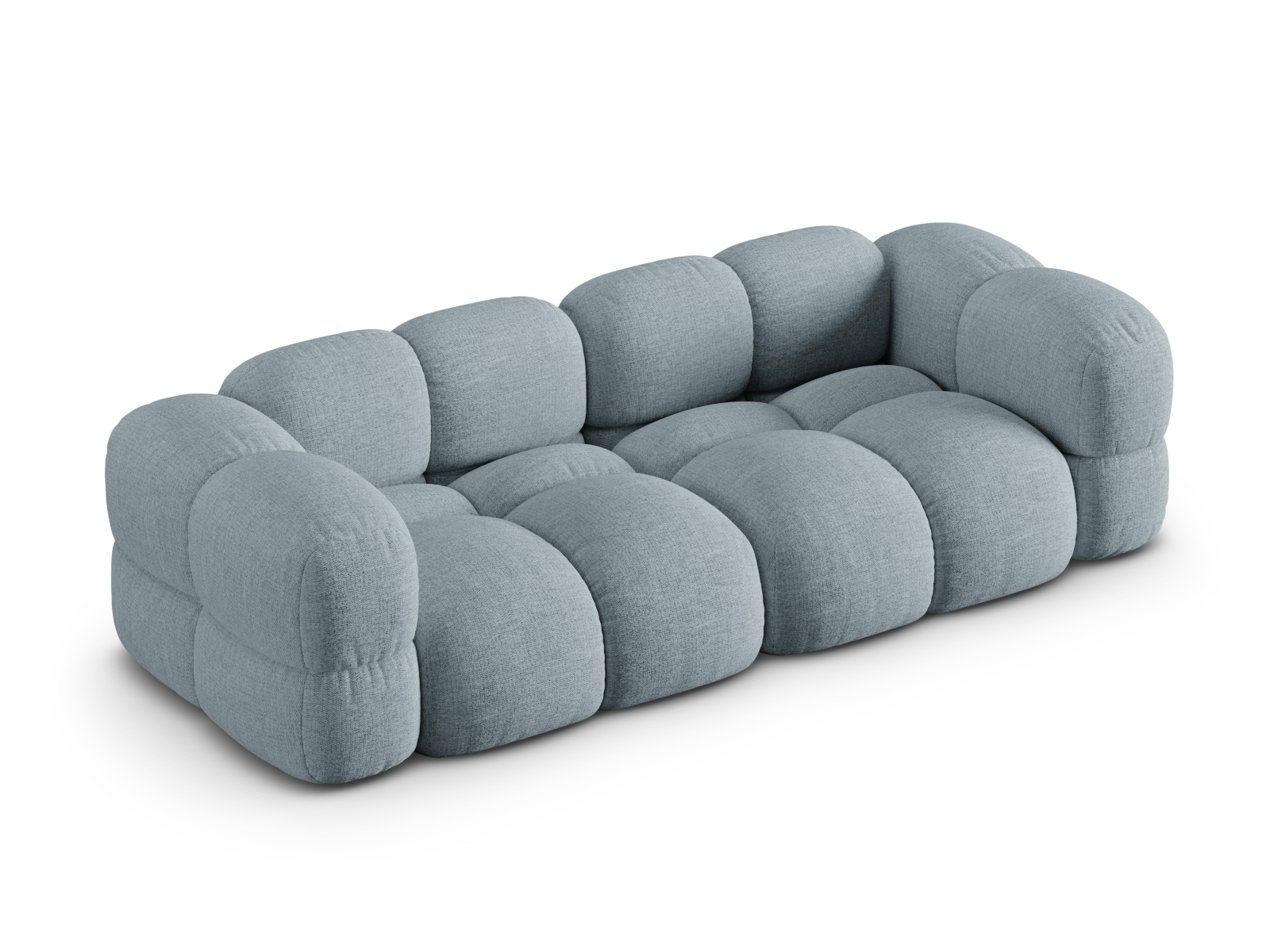 Cosmopolitan Design Sofa Loretto 4-Sitzer Strukturierter Stoff Sorella Pastellblau