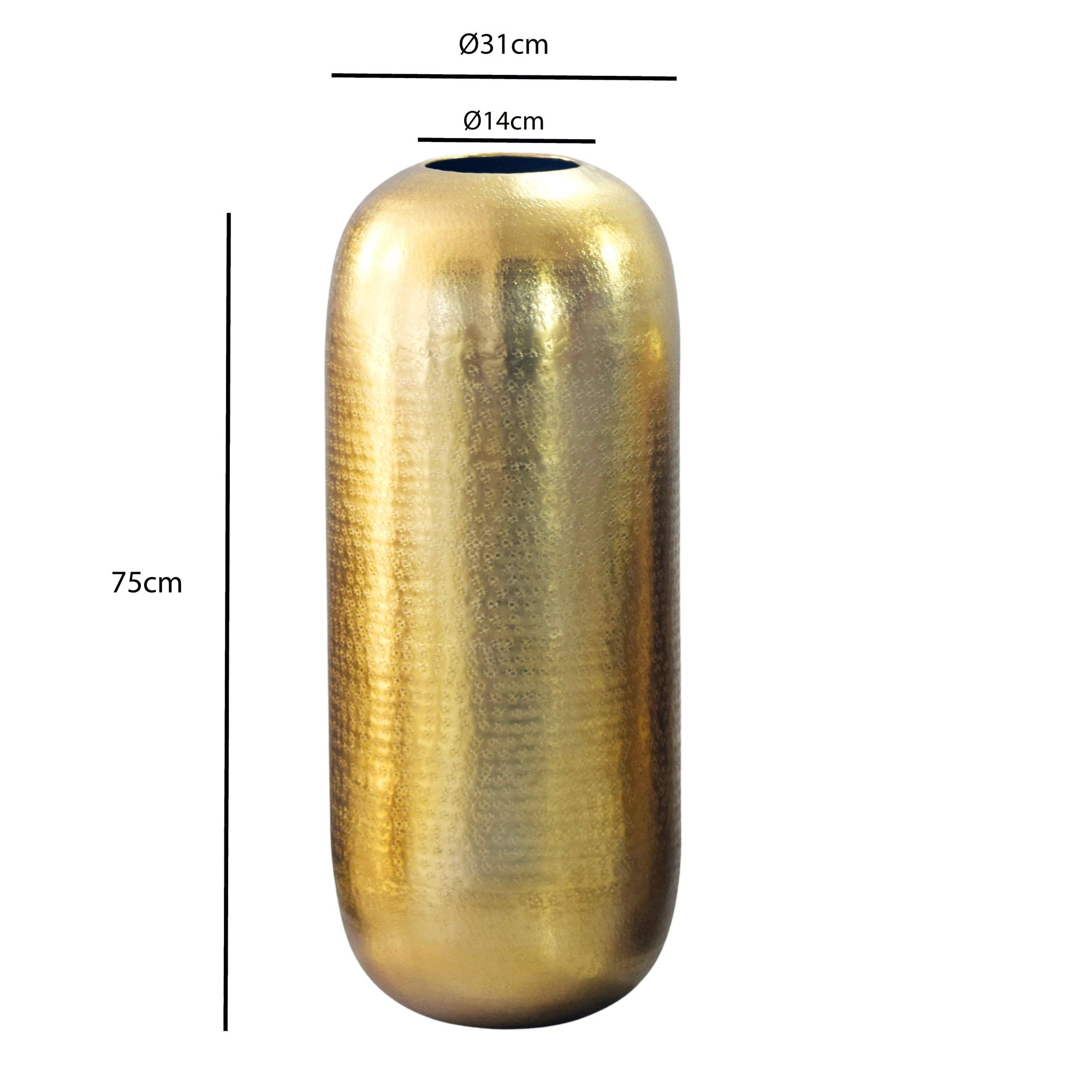 Bodenvase Rauland Aluminium Gold Ø 31 cm