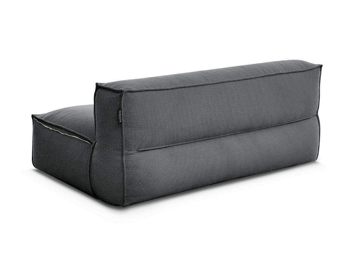 Bobochic Biarritz Sofamodul 2-Sitzer Melange-Stoff Schwarz