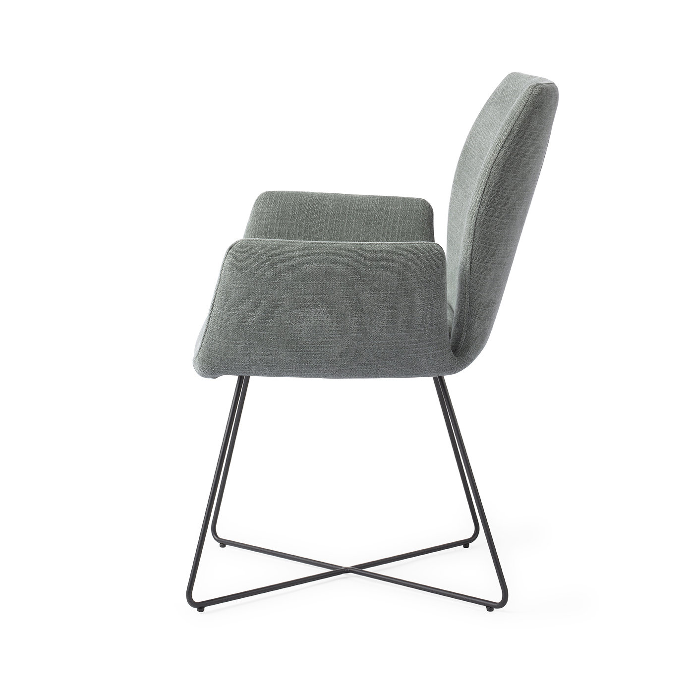 Jesper Home Esszimmerstuhl Misaki Breezy Blue Cross Schwarz