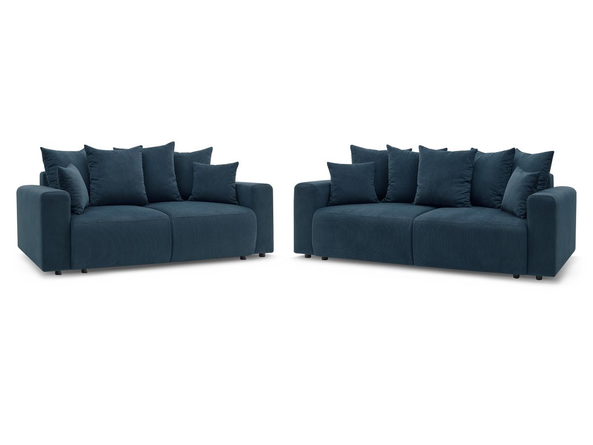 Bobochic Envy Sofa 5-Sitzer Cordsamt Dunkelblau