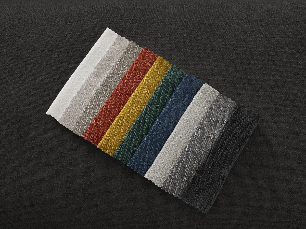 Bobochic Chelsea Schlafsofa 3-Sitzer Strukturstoff Schwarz, Liegefläche 160 × 200 cm